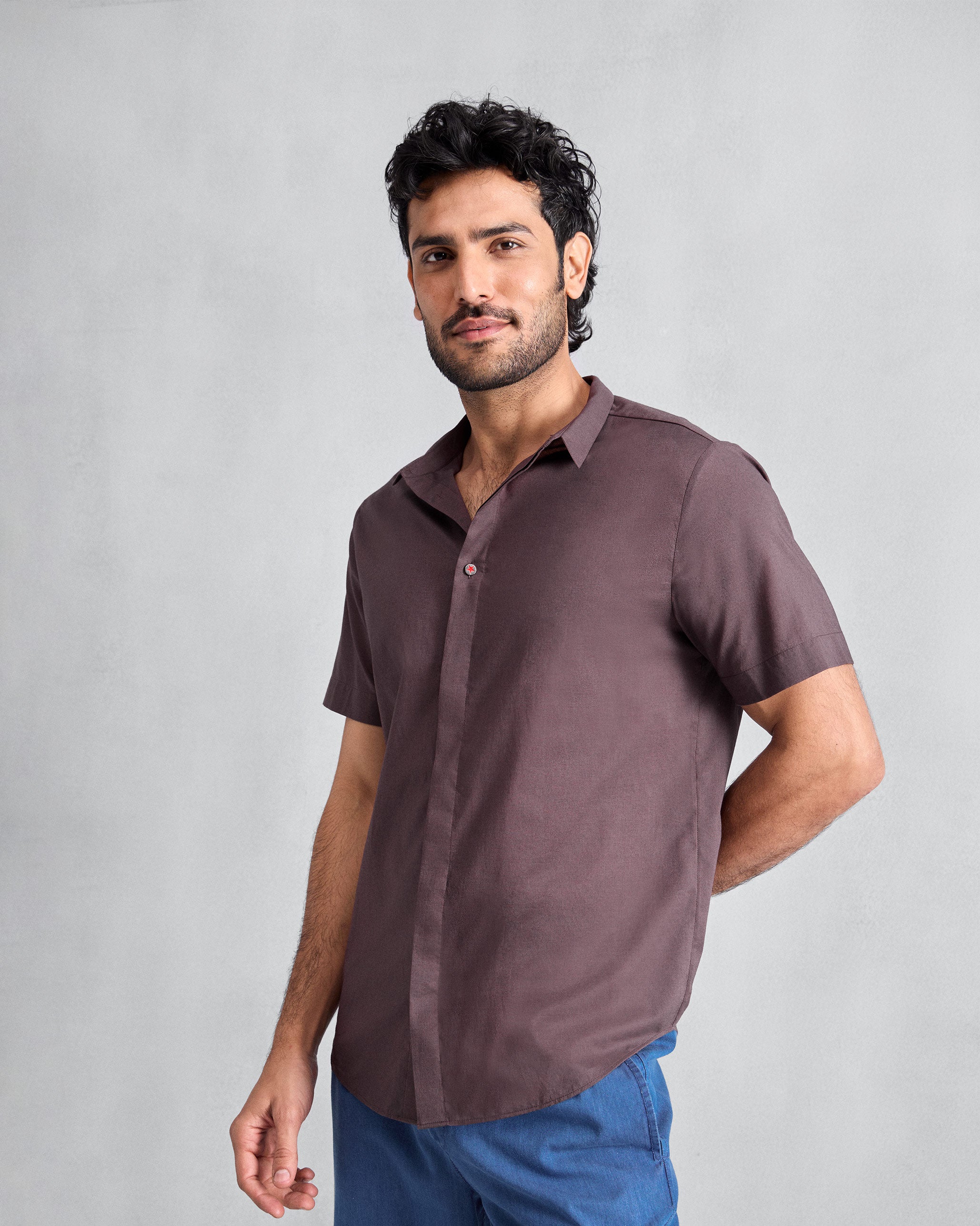 Riverine Shirt - Chocolate Plum