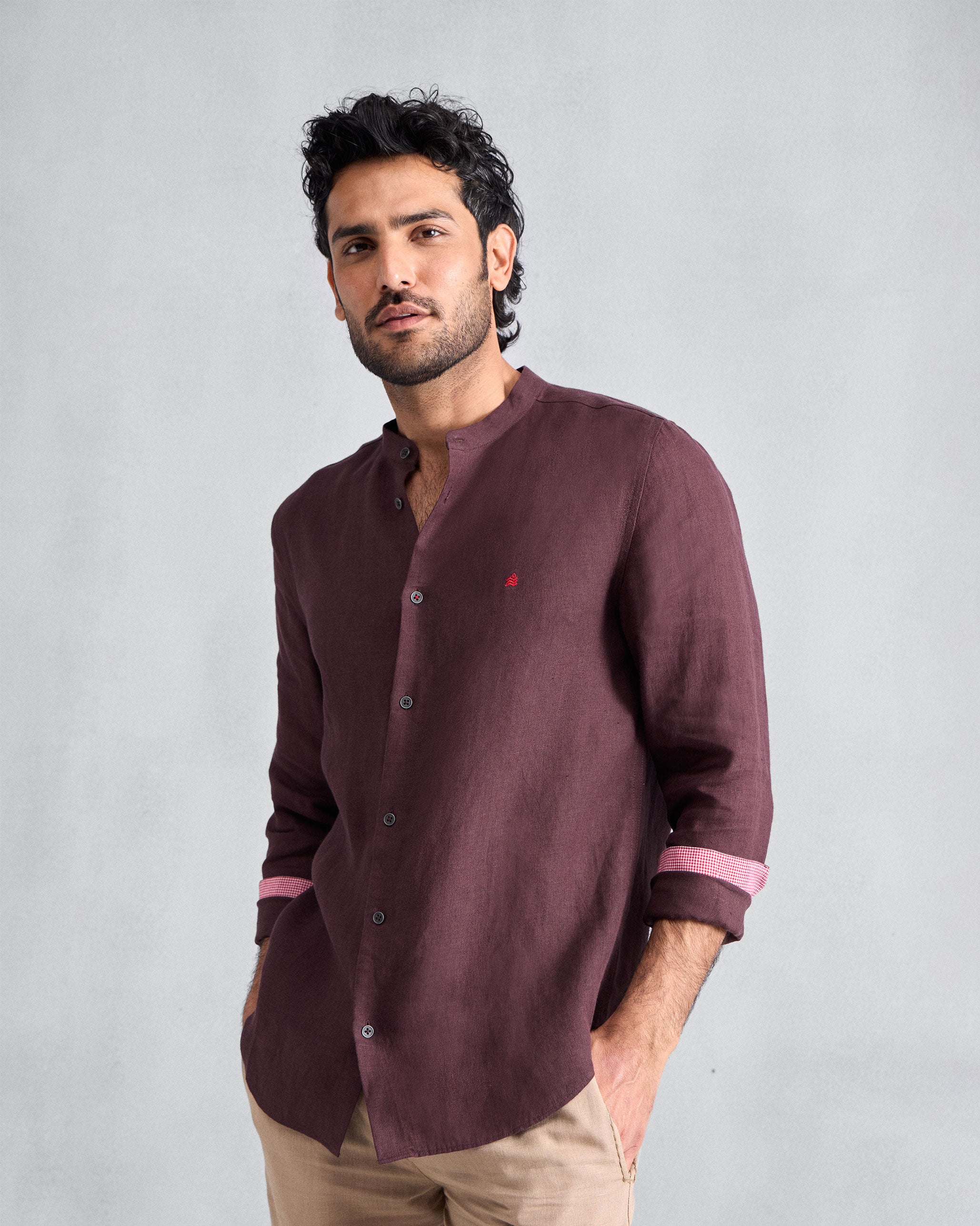 Nawab Shirt - Chocolate Plum -Test11
