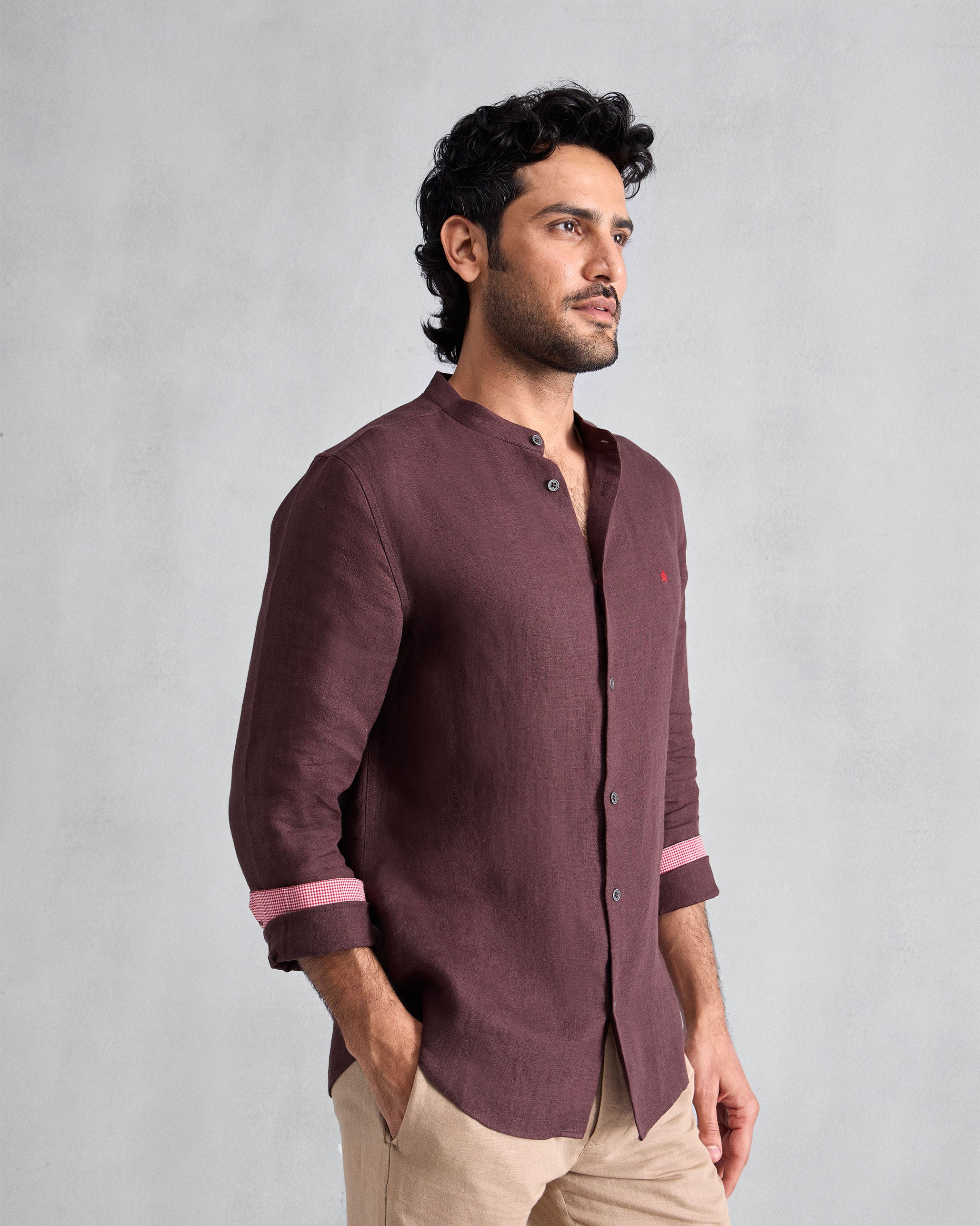 Nawab Shirt - Chocolate Plum