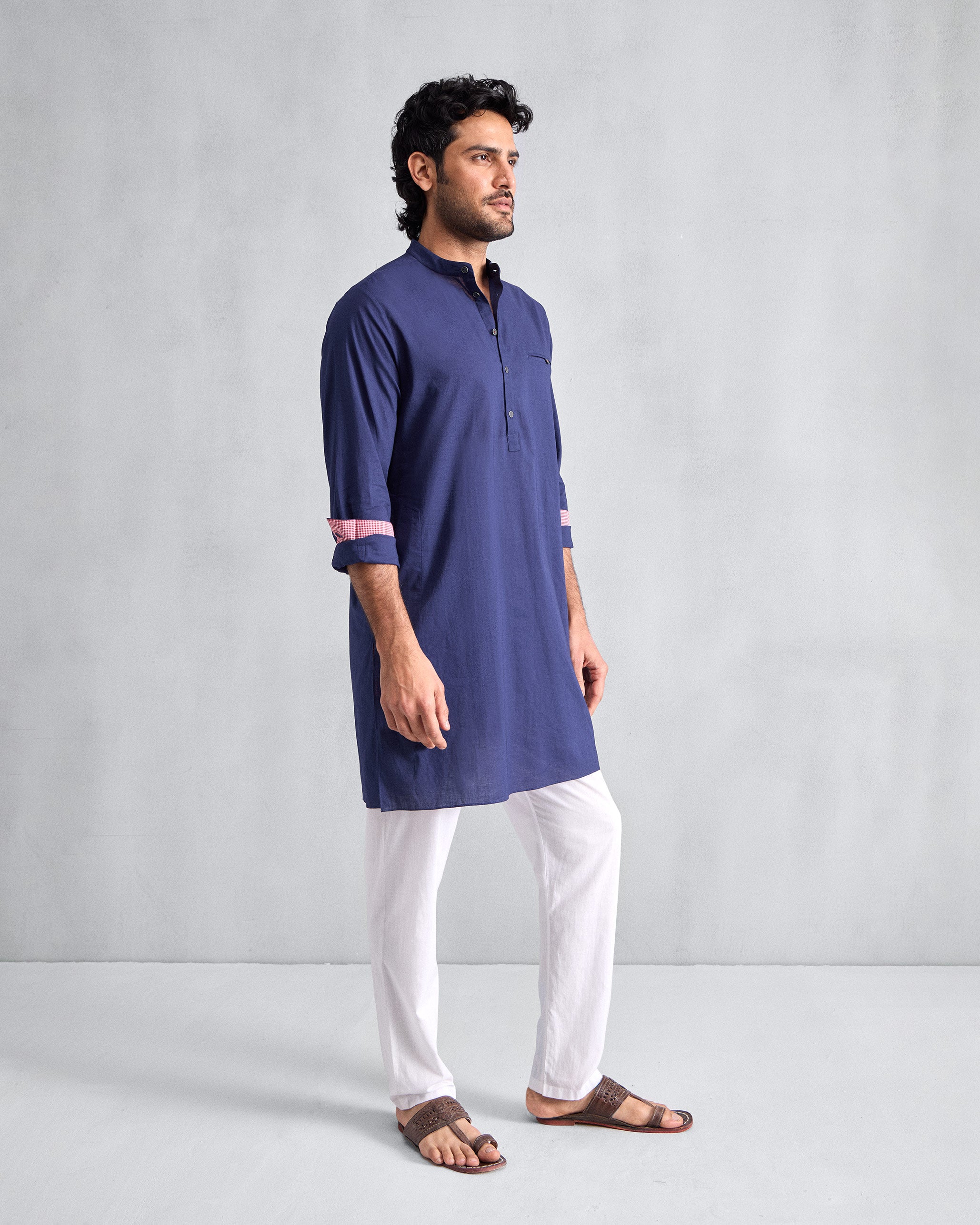 Pondicherry Kurta - Ink Blue