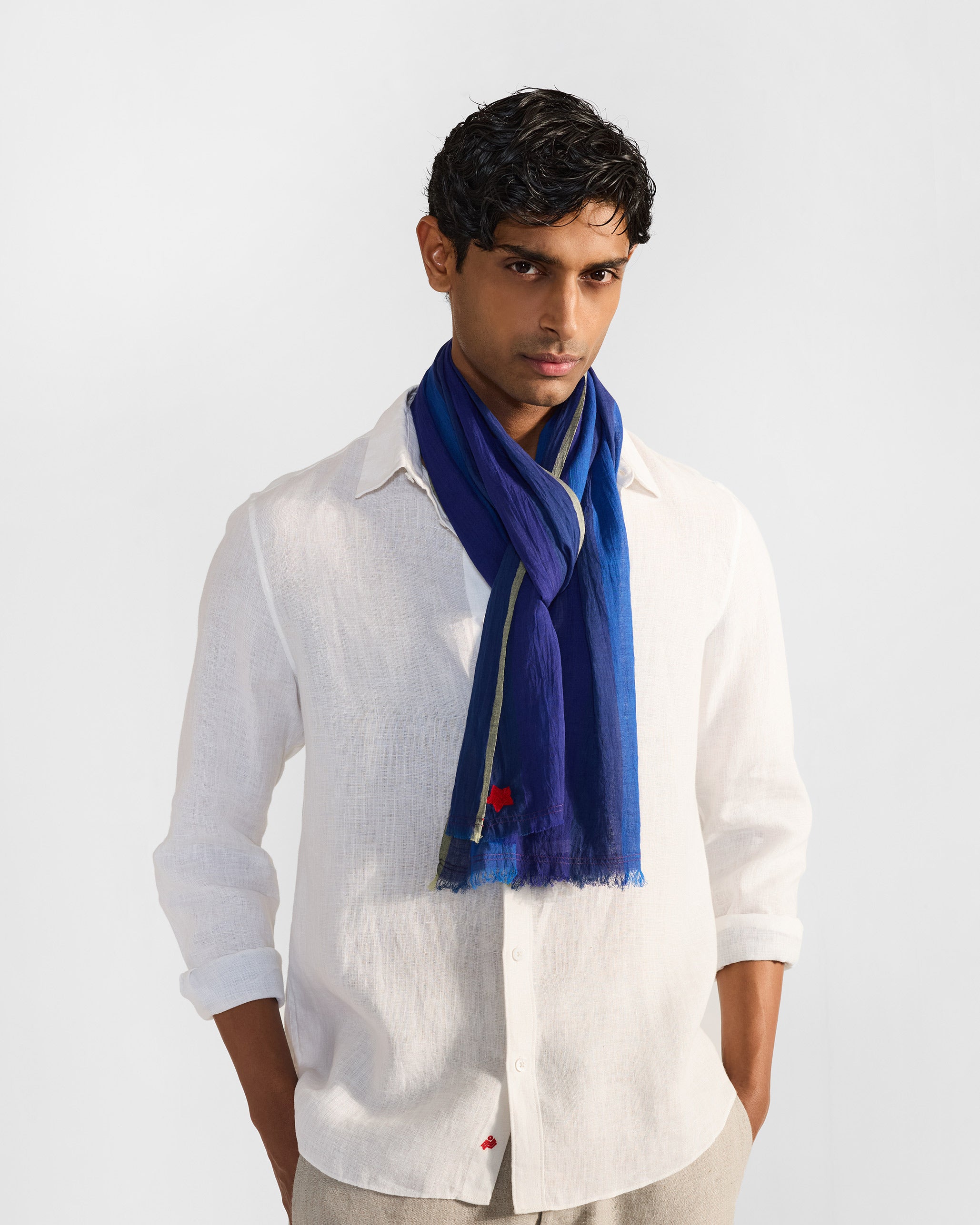 Everyday Stripes Scarf - Dark Blue