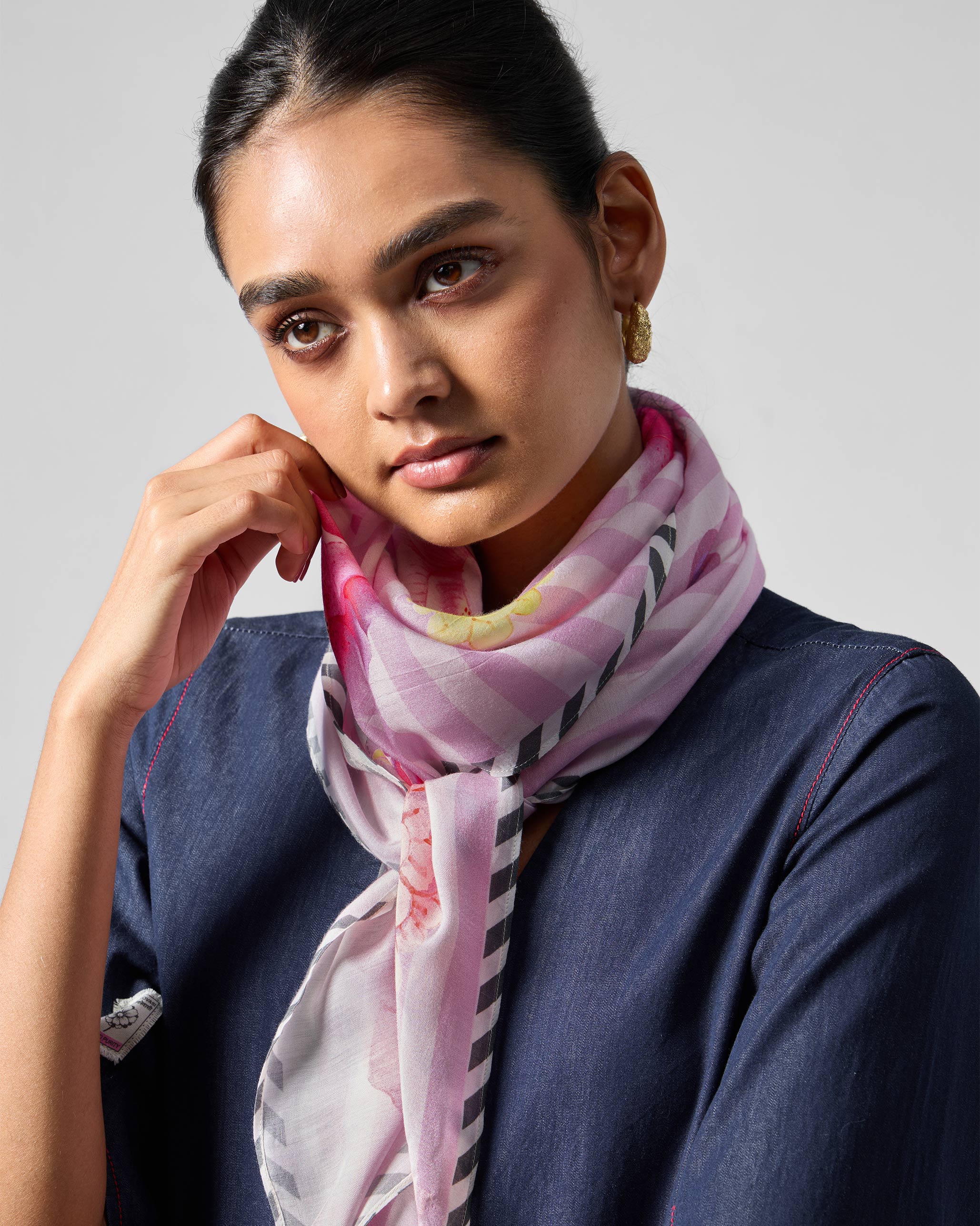 Gulabi Stripes Scarf - Pink