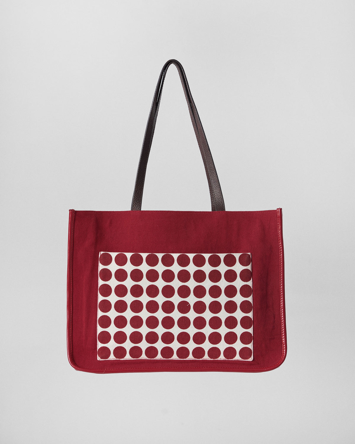 Ganges Tote - Ivory & Red