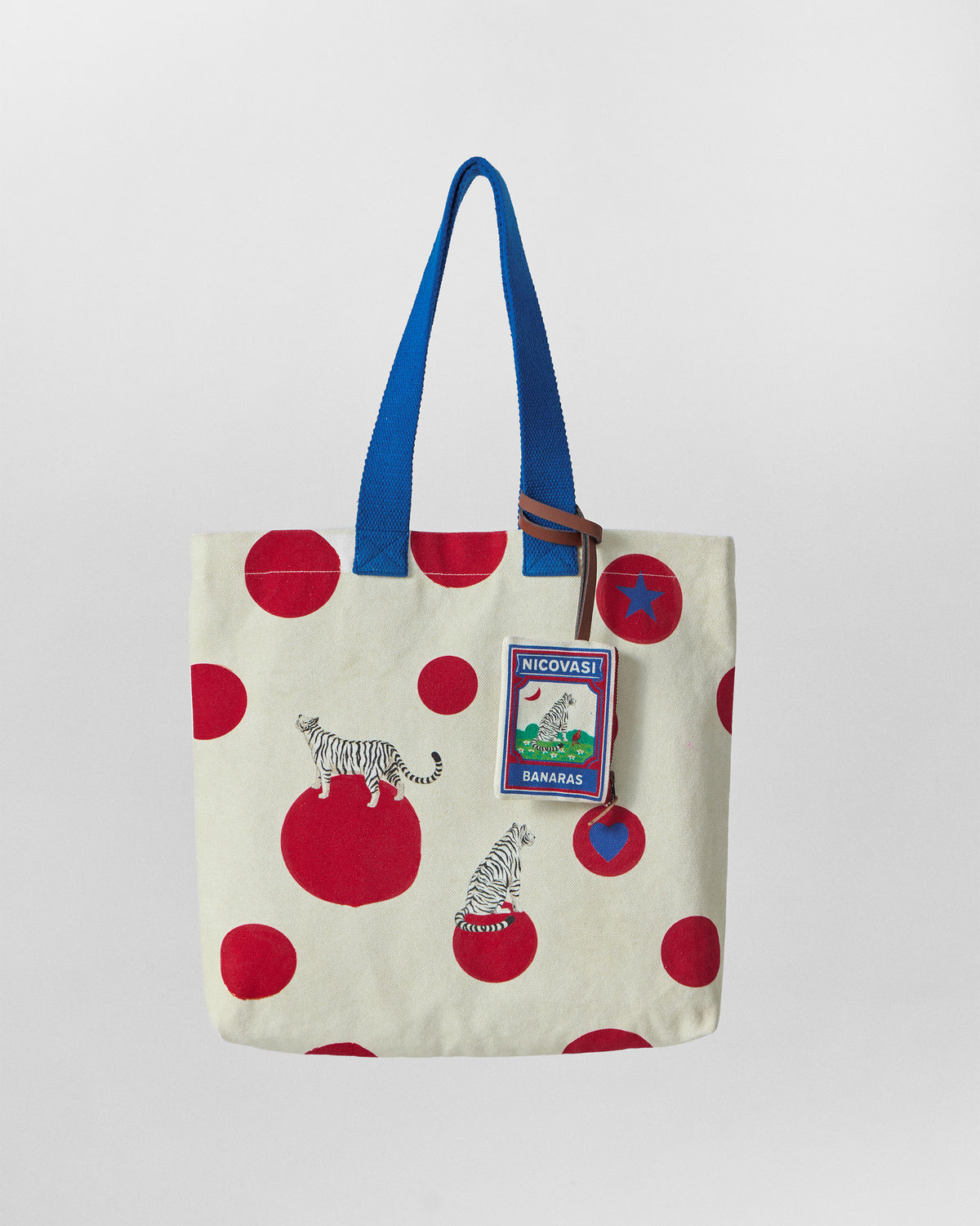 Bagan Polka Tote - Ivory & Red