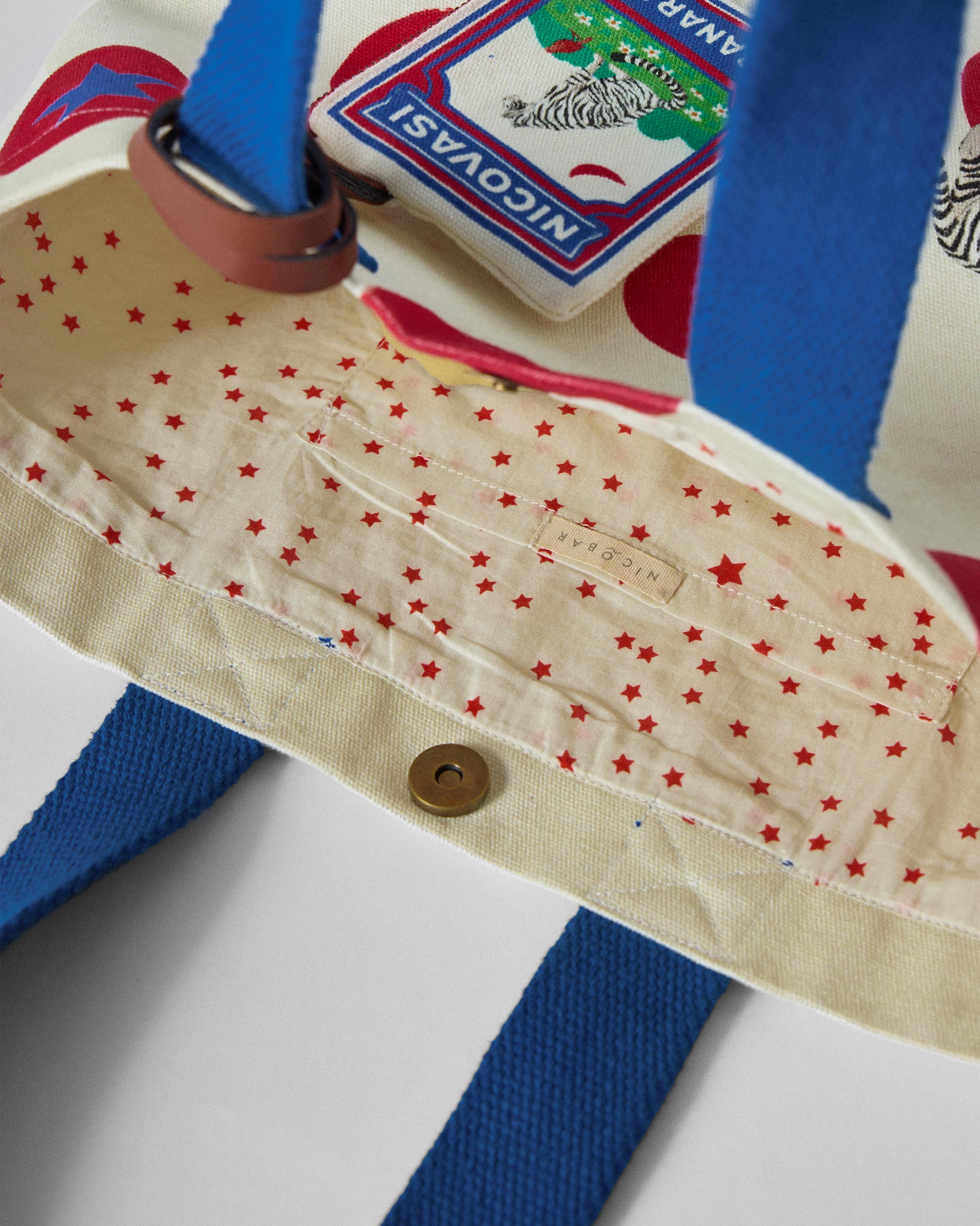 Bagan Polka Tote - Ivory & Red