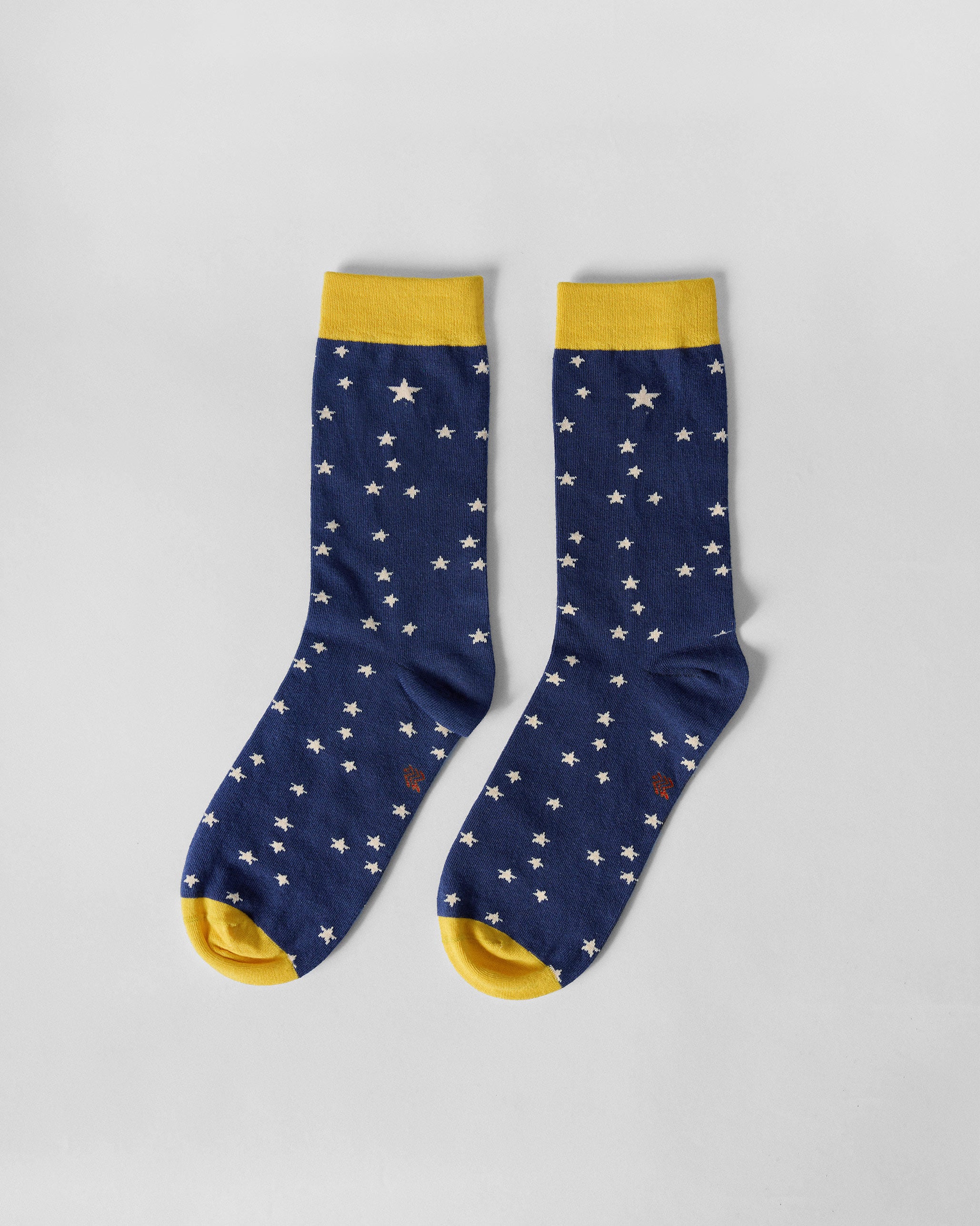 Starry Socks - Navy & Yellow