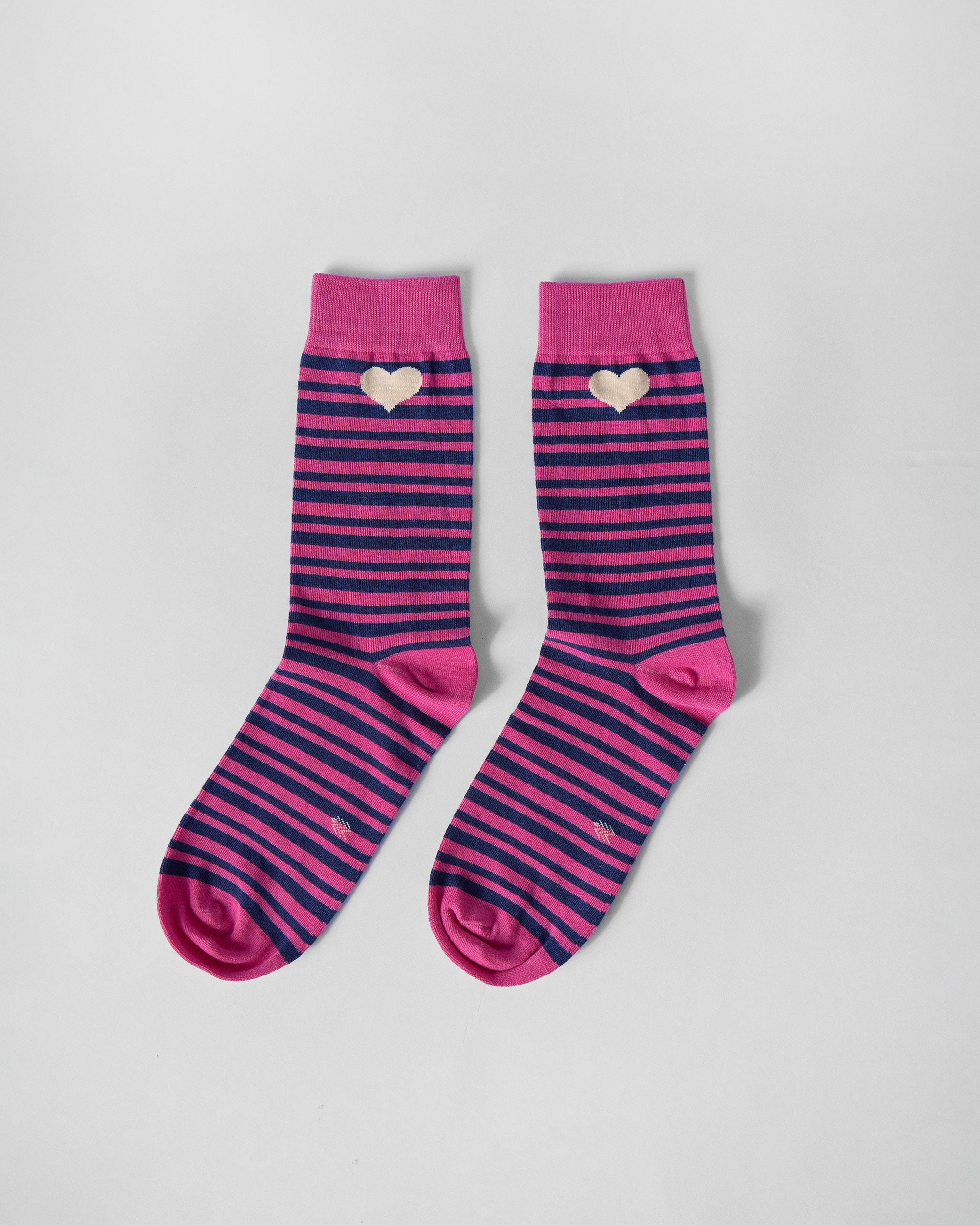 Thick & Thin Socks - Ice Blue & Fuchsia