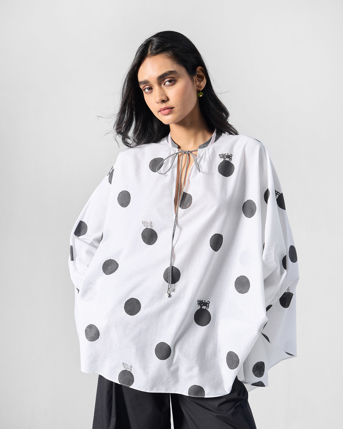 Billow Top - Printed Organic Cotton Voile Relaxed Fit