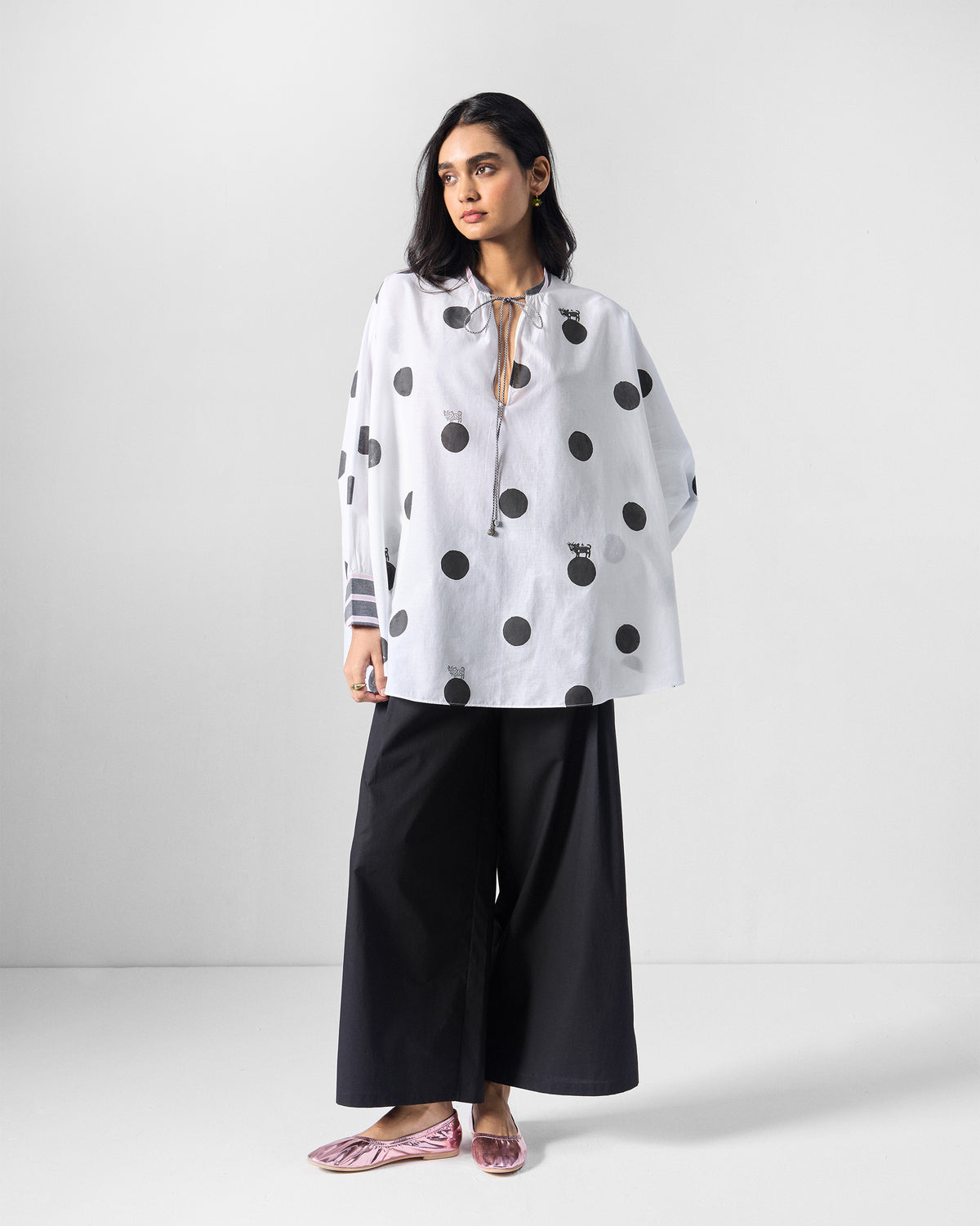 Billow Top - Printed Organic Cotton Voile Relaxed Fit