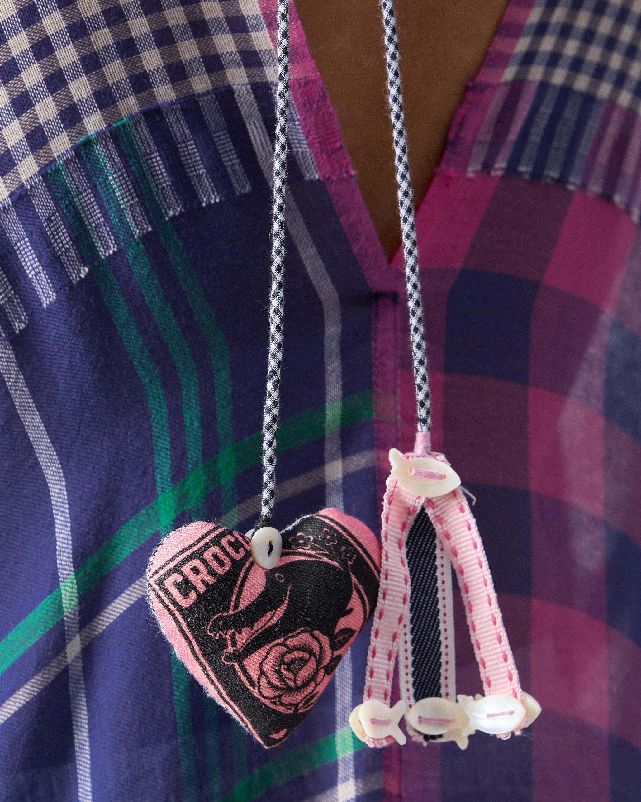 Draped Kaftan - Multicolour Checks