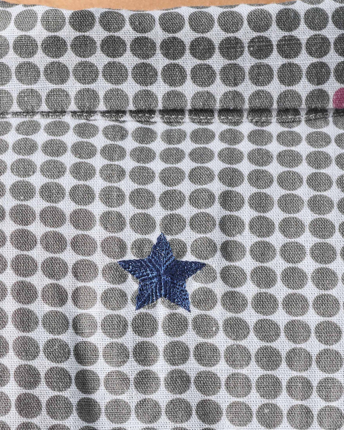 Mistari Shirt - Charcoal Dot Printed