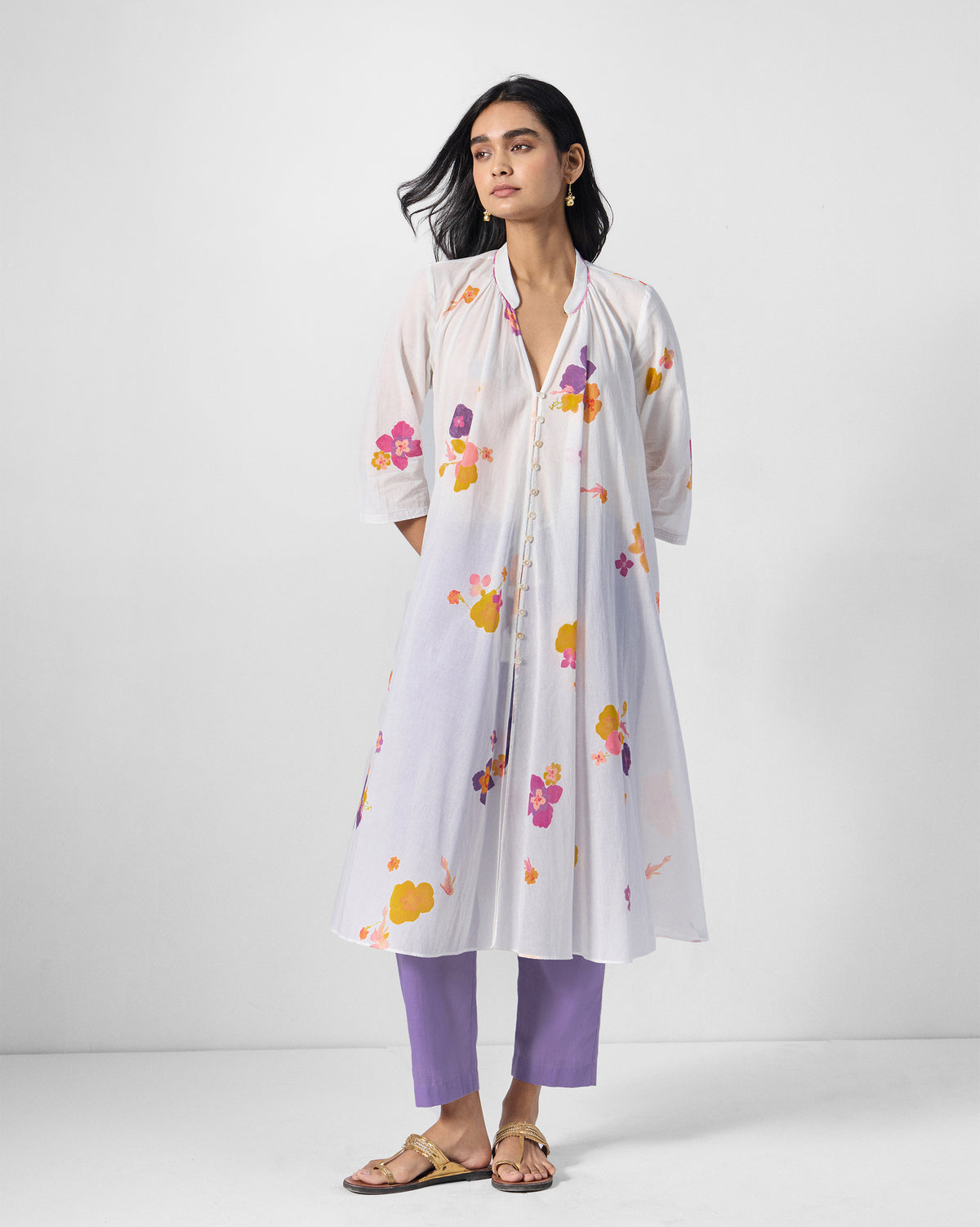Mirage Kurta - Printed Cotton Kora Relaxed Fit