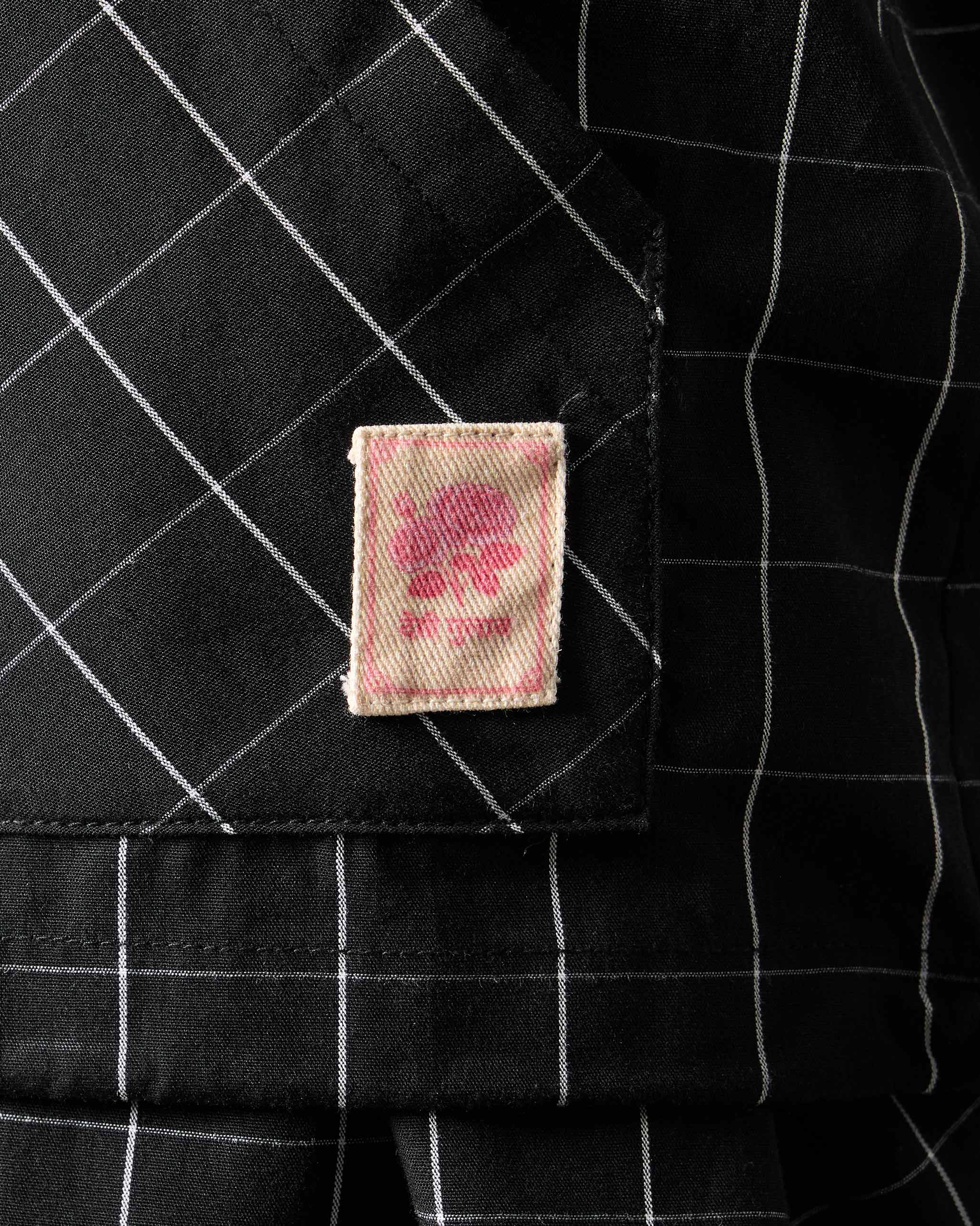 Renai Top - Black & White Checks