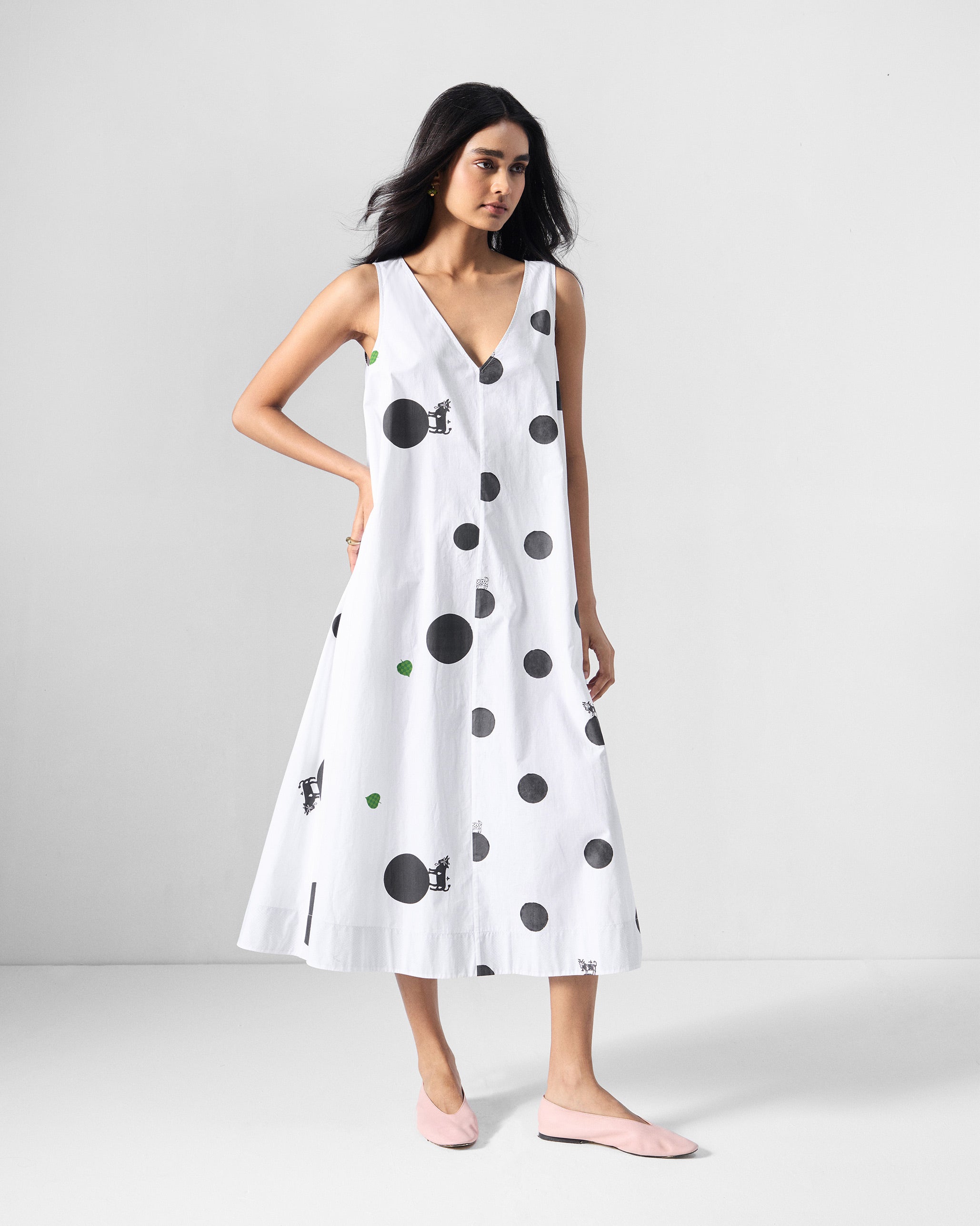 Eva Dress - Black & White Printed