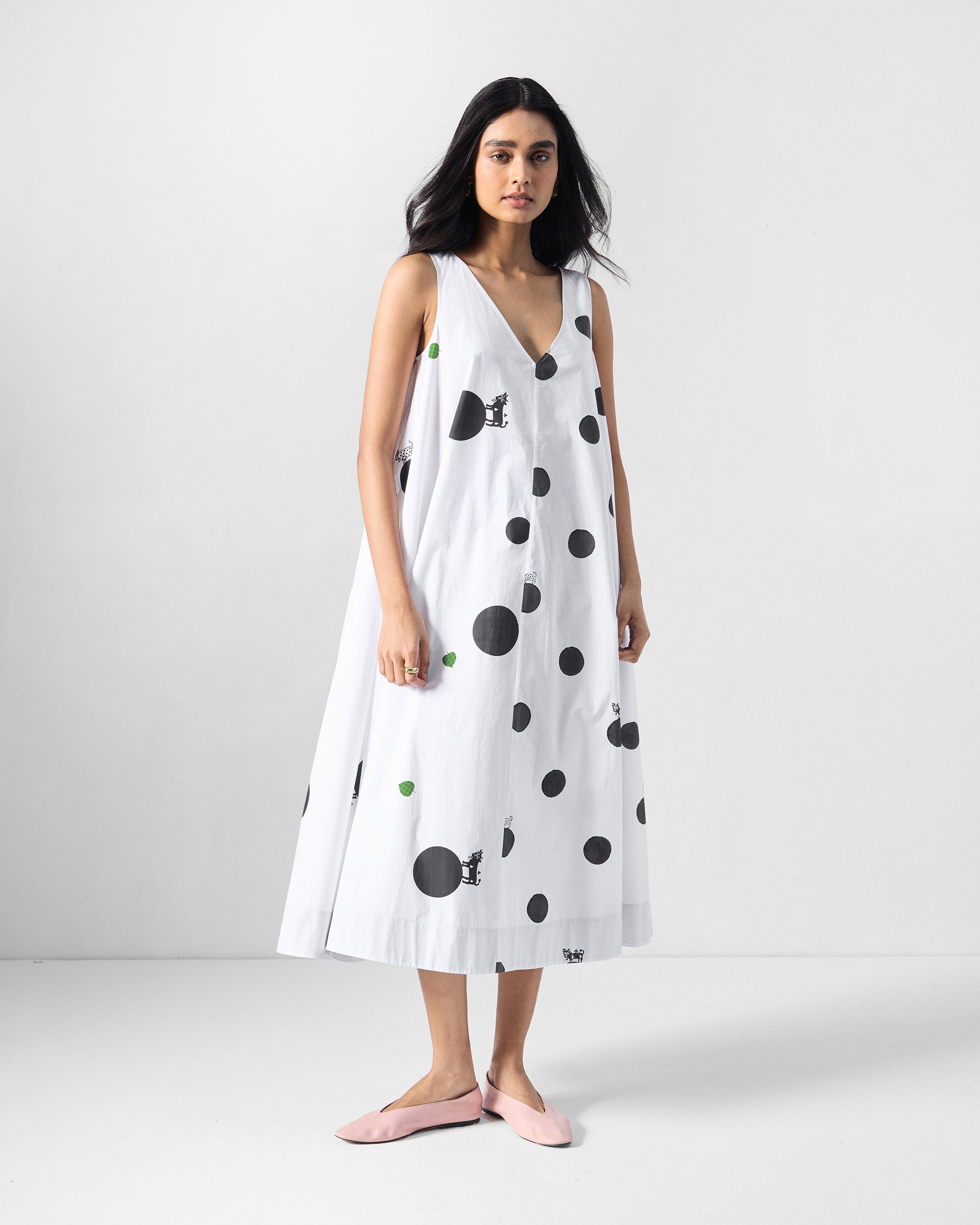 Eva Dress - Black & White Printed