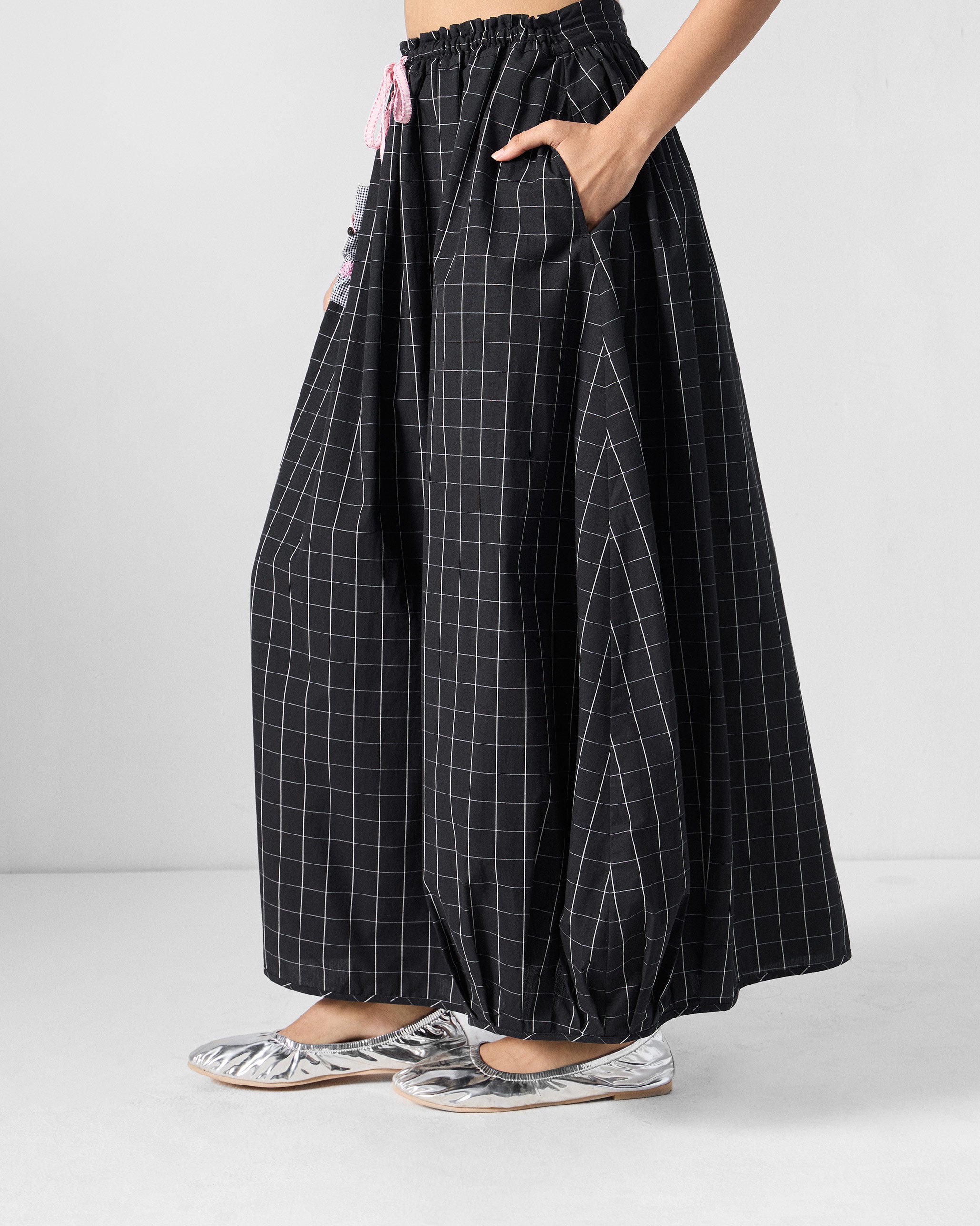 Jambiani Skirt - Black & White Checks