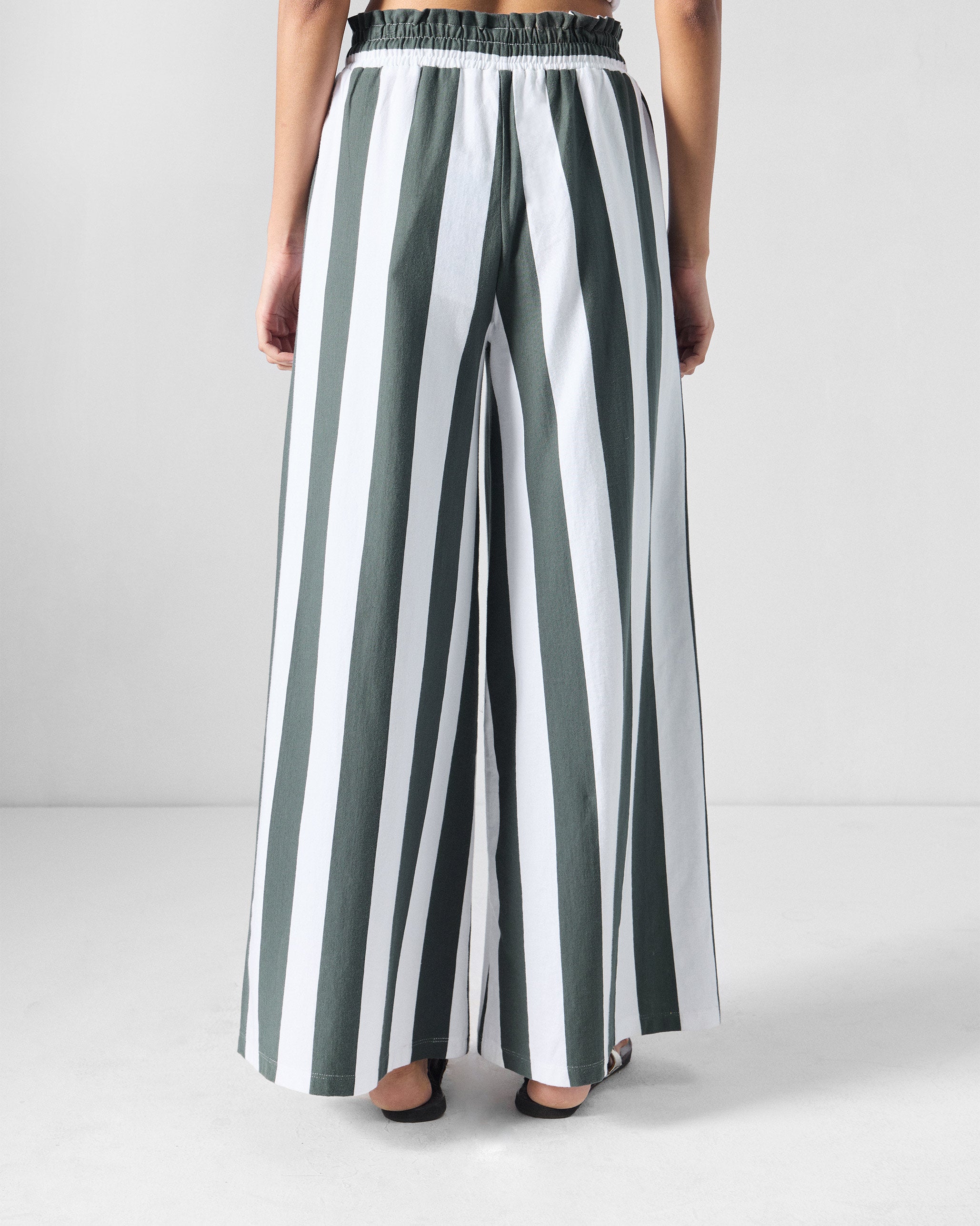 Nova Pants - Charcoal & White Stripes