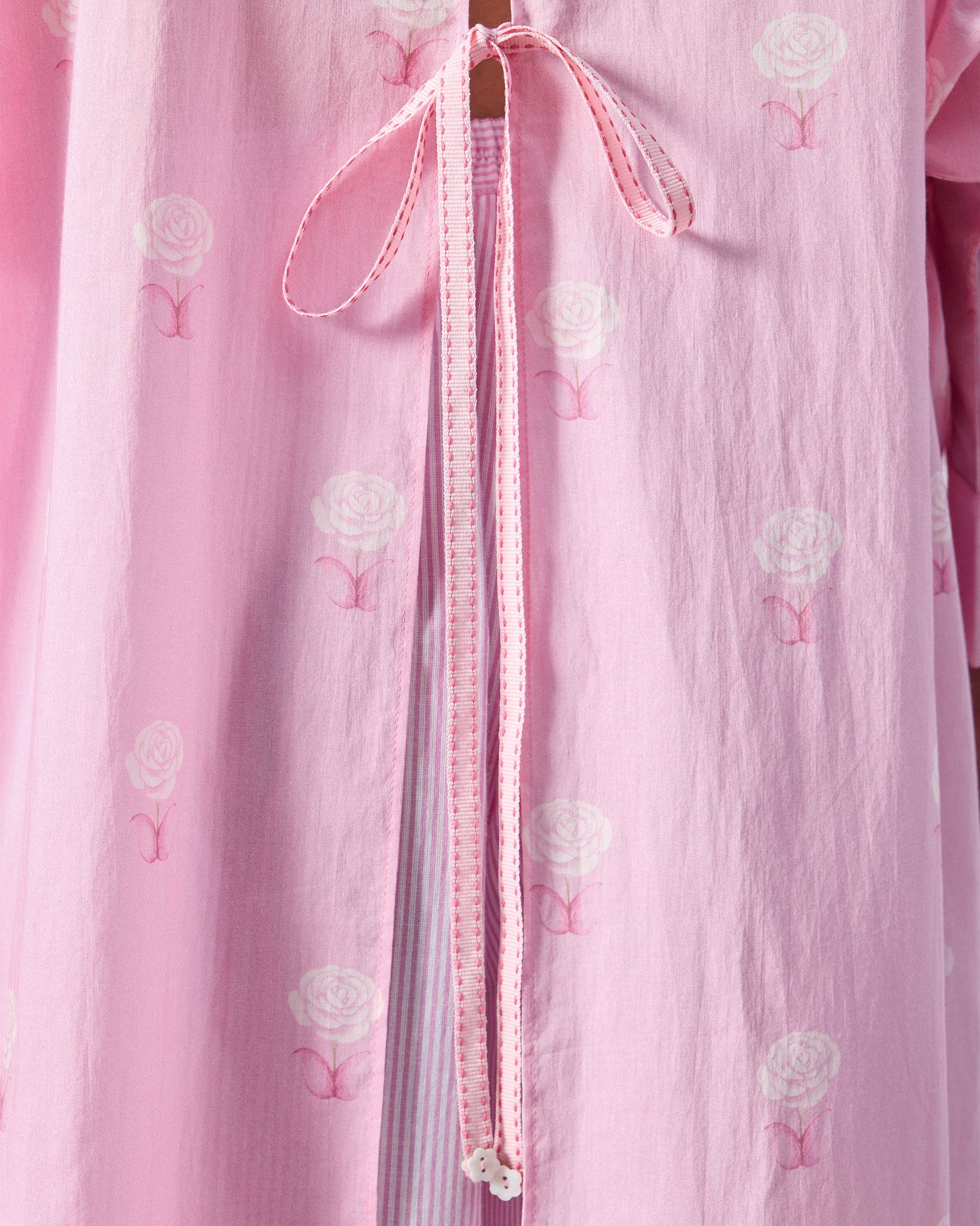 Raha Slit Back Tunic - Soft Pink & White Printed