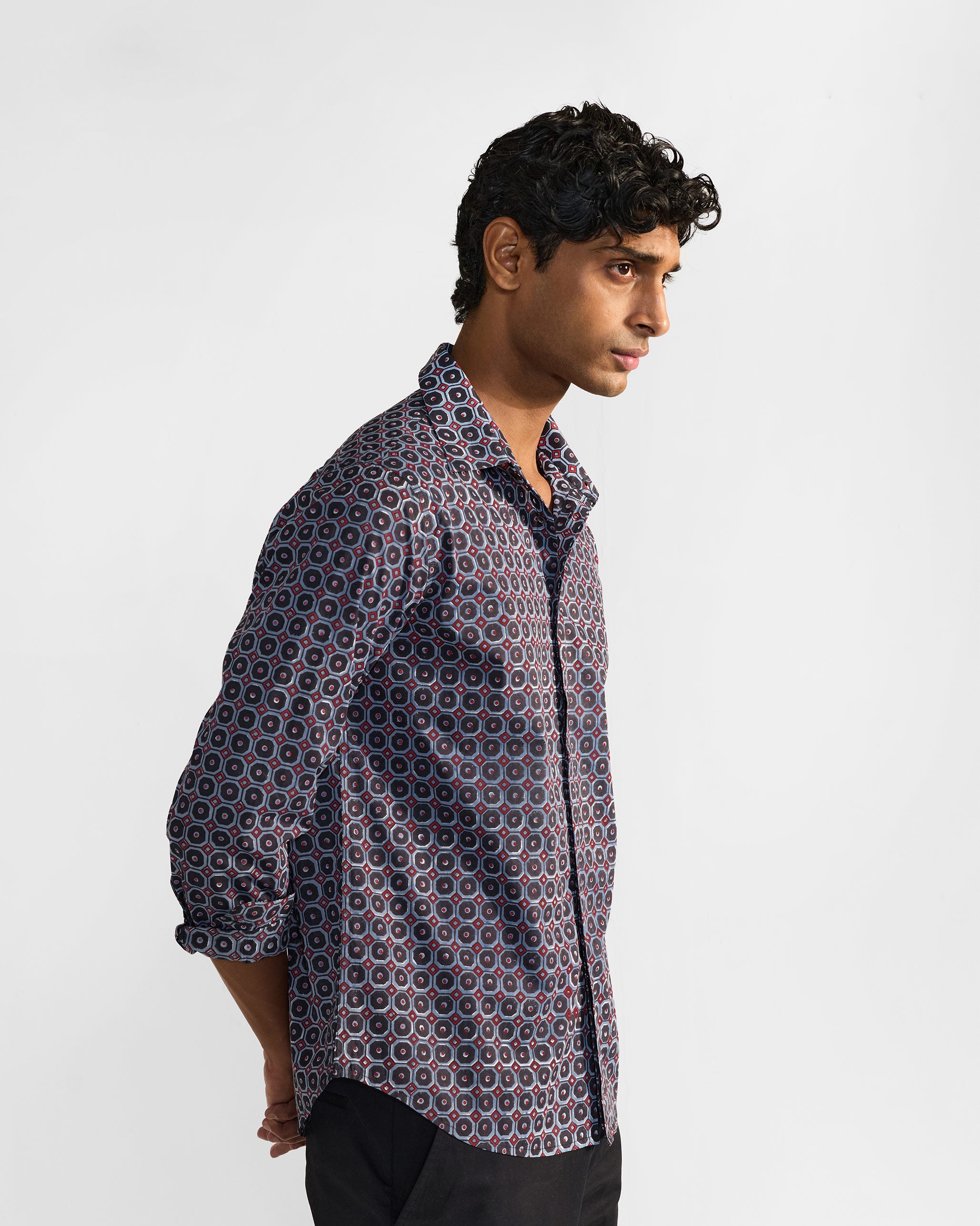 Wood Pigeon Shirt -Multicolor Print