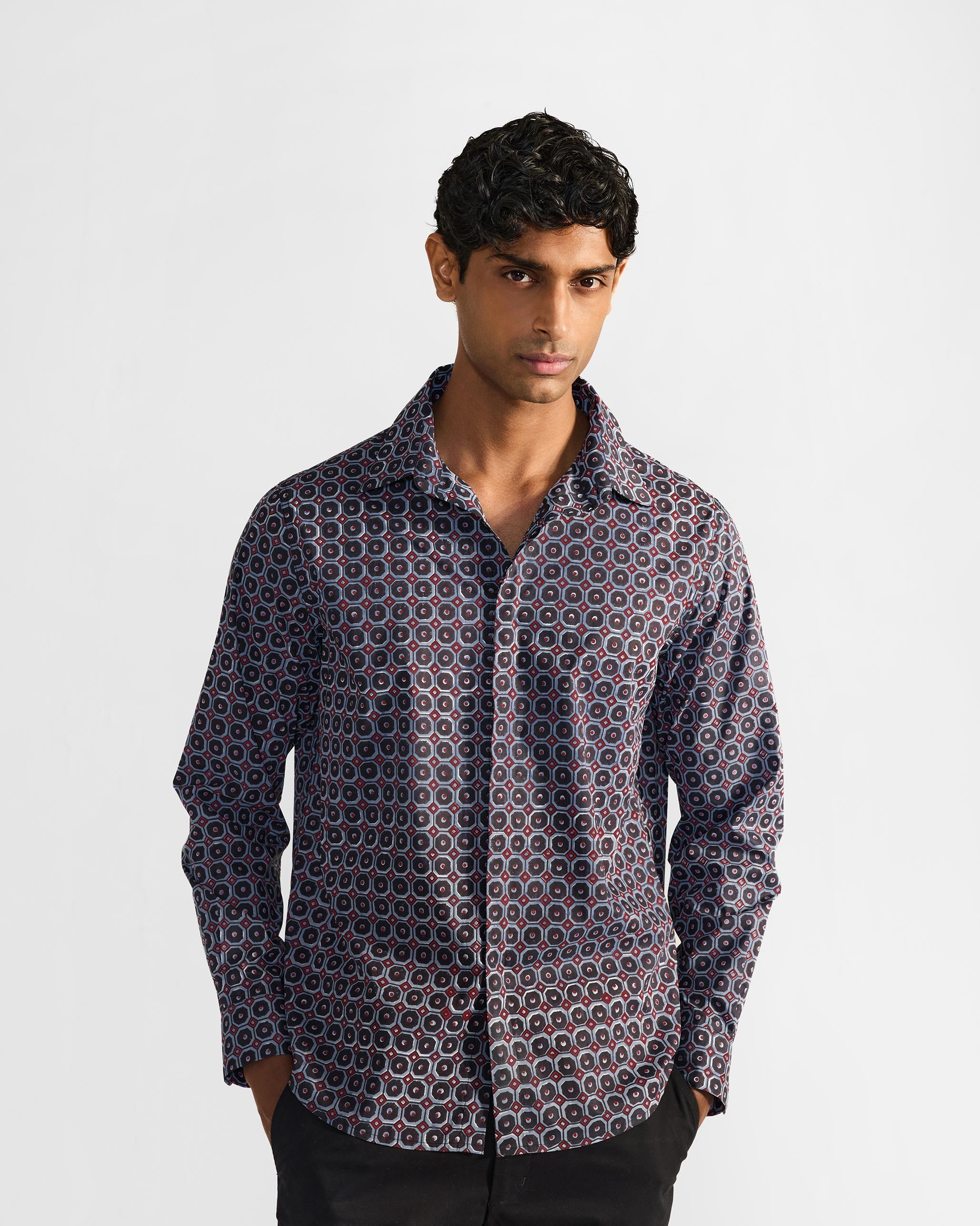 Wood Pigeon Shirt -Multicolor Print