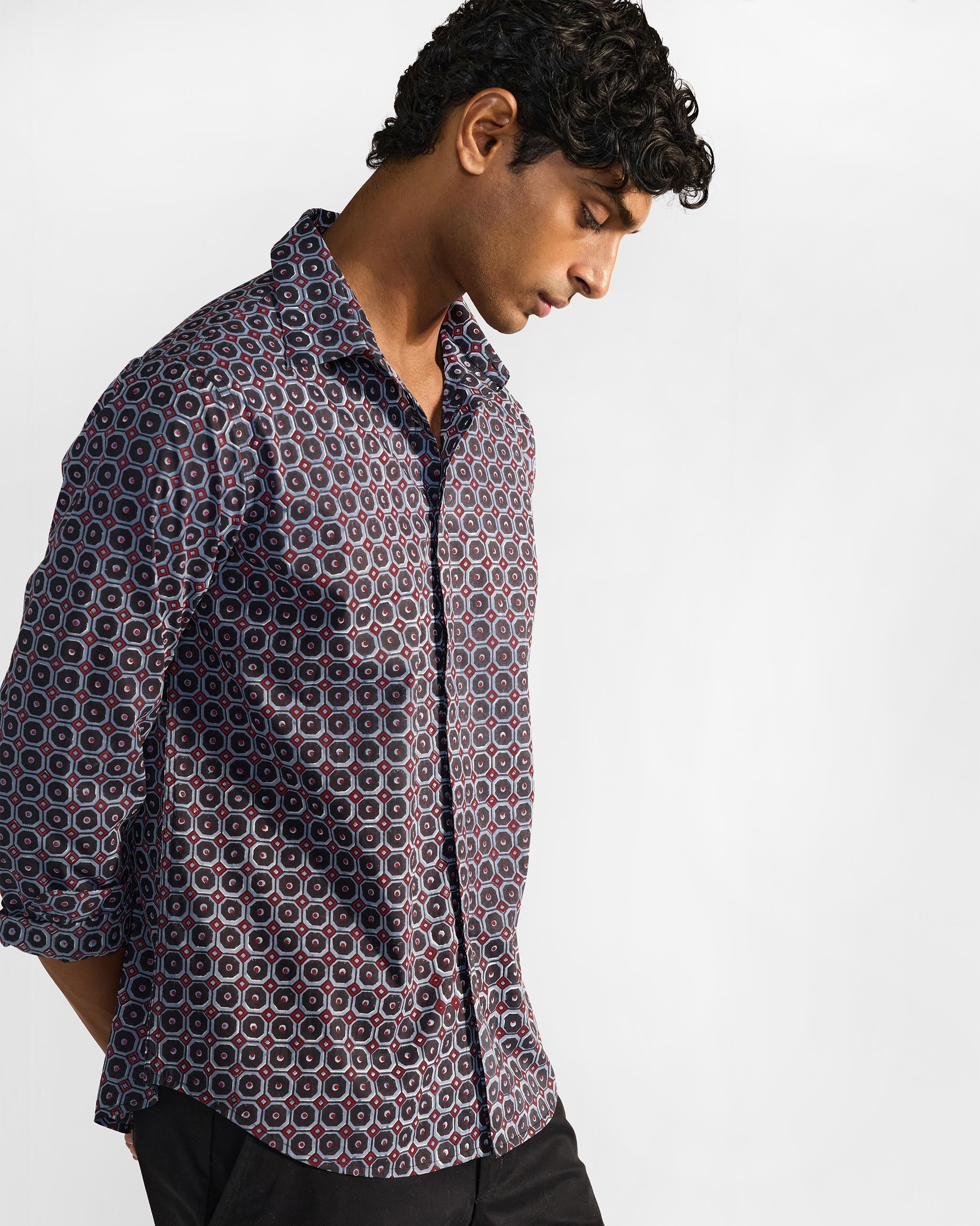 Wood Pigeon Shirt -Multicolor Print