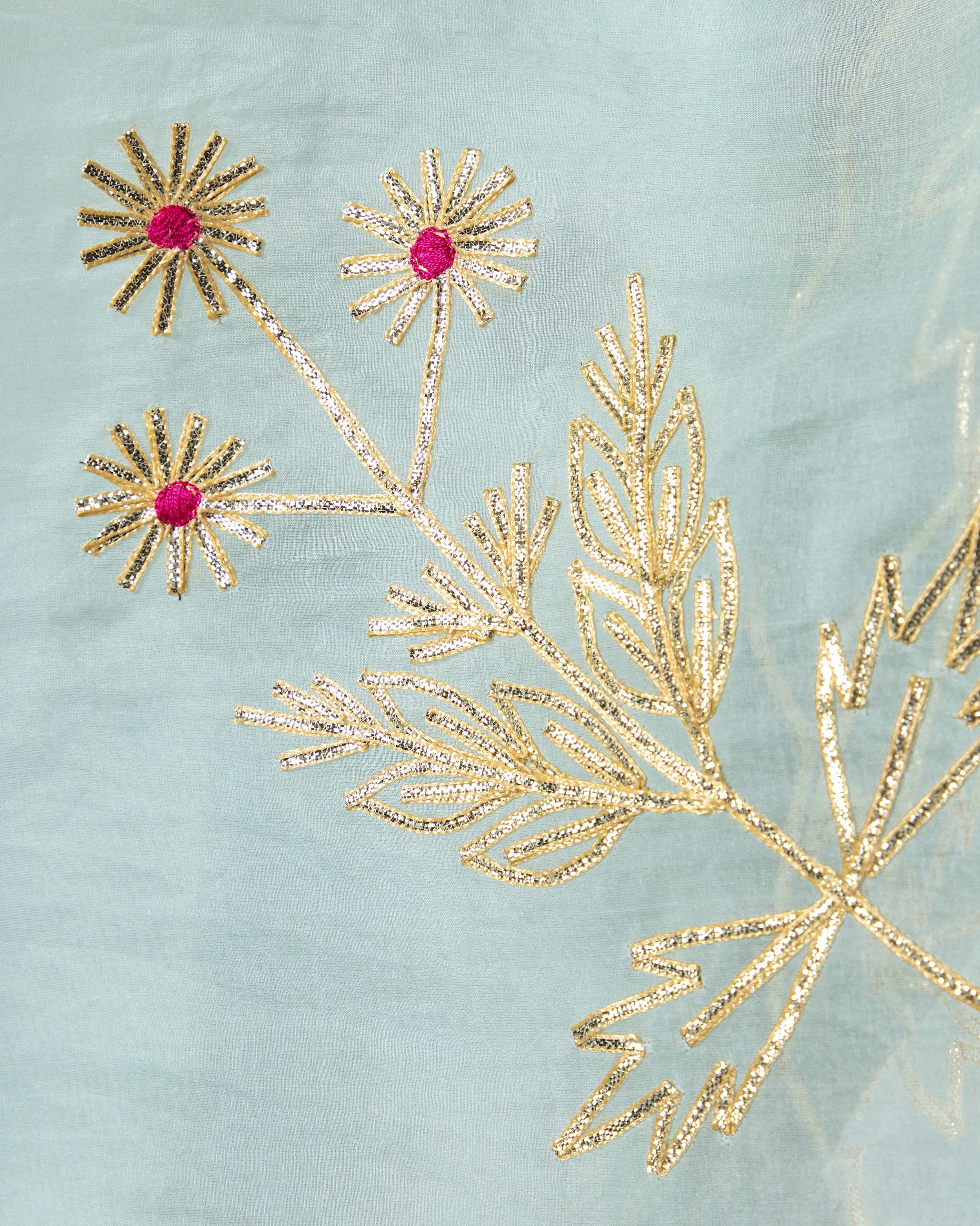 Kasara Dupatta - Powder Blue