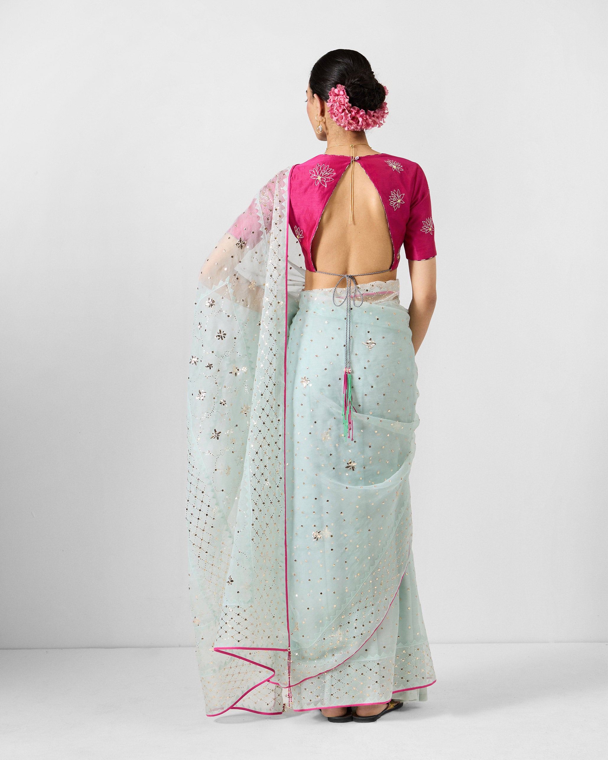 Tansa Sari - Powder Blue Embroidered