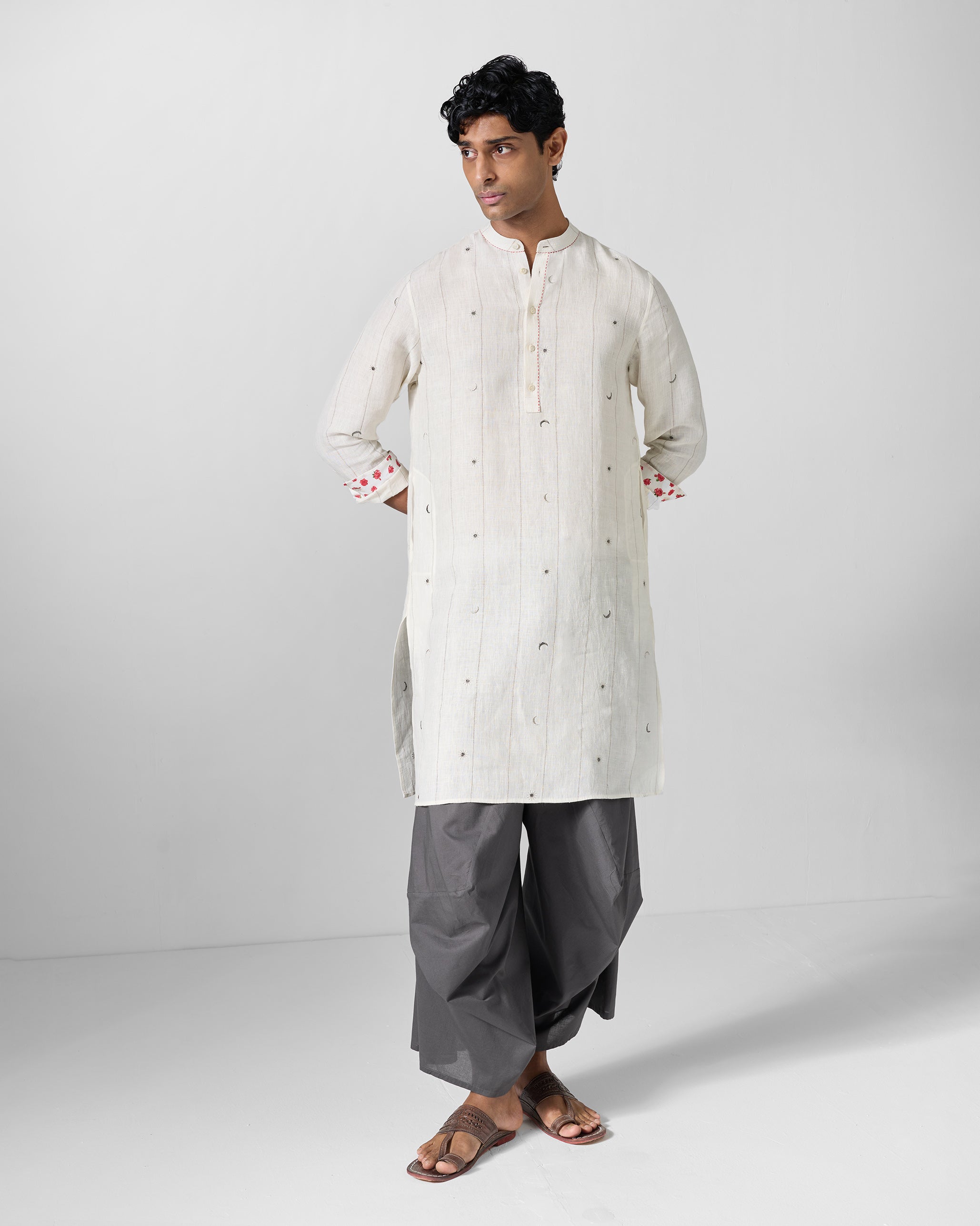Shaam Kurta - Ivory Embroidered