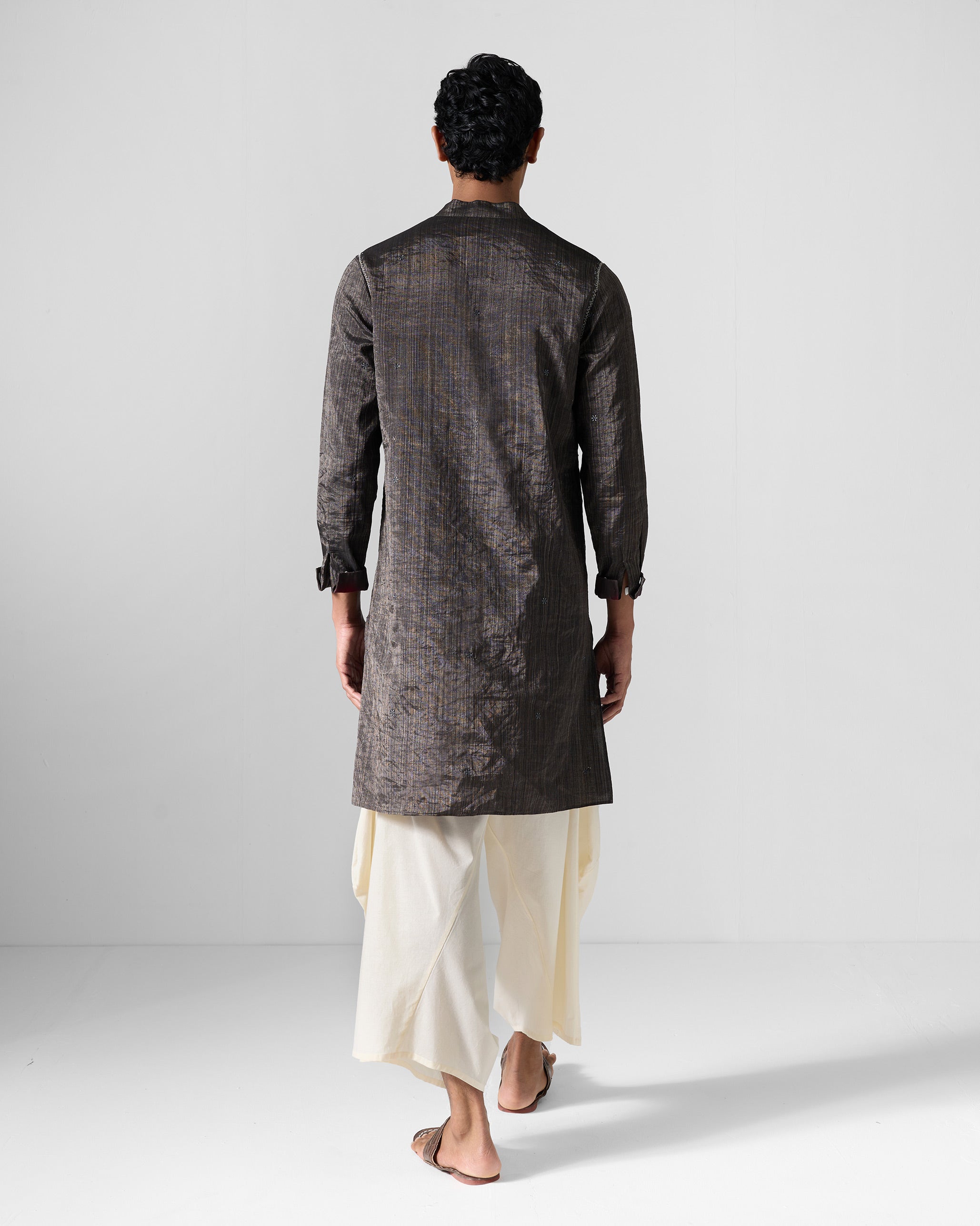 Rey Kurta - Metallic Silver