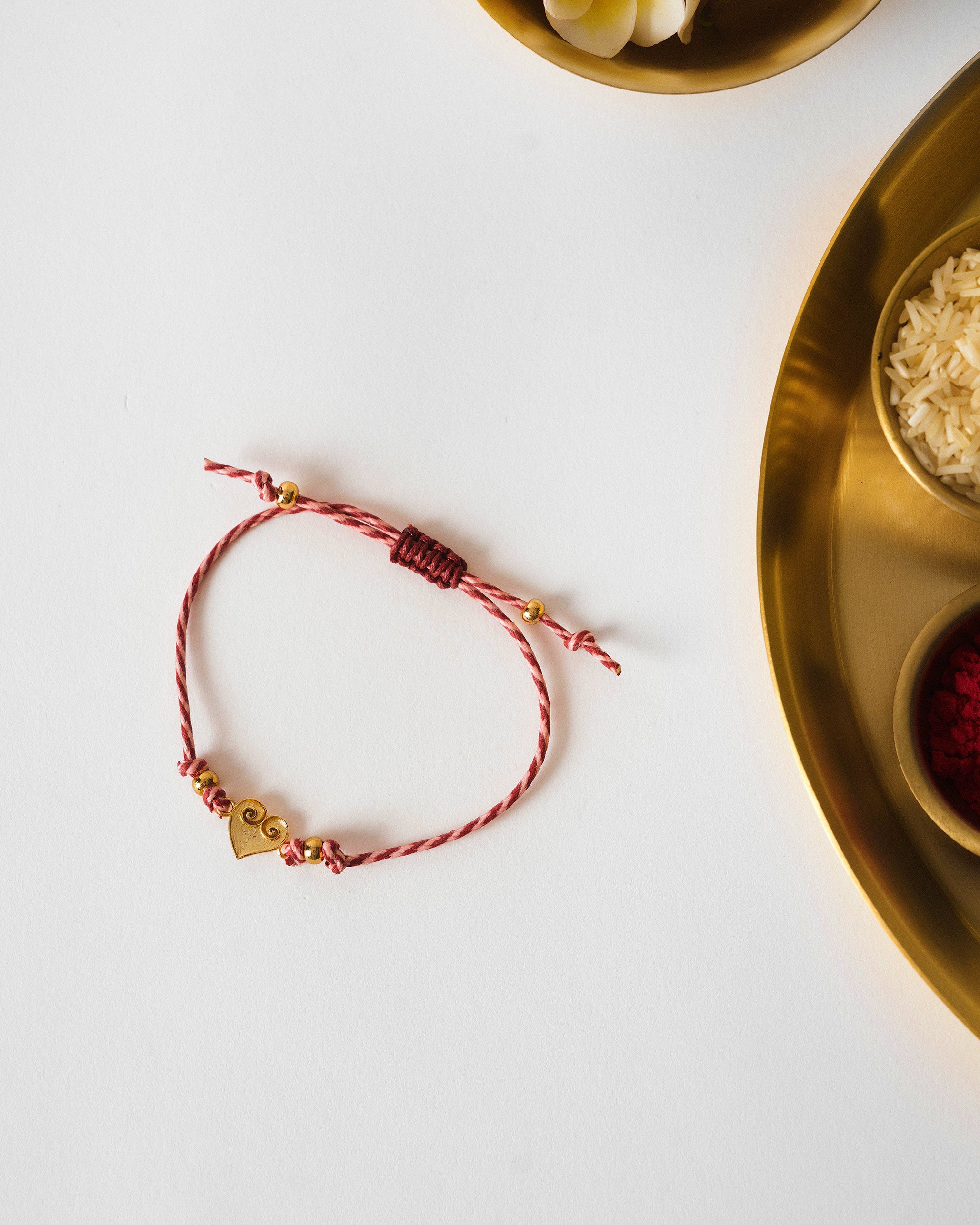 Dil Rakhi - Red & Pink Stripes
