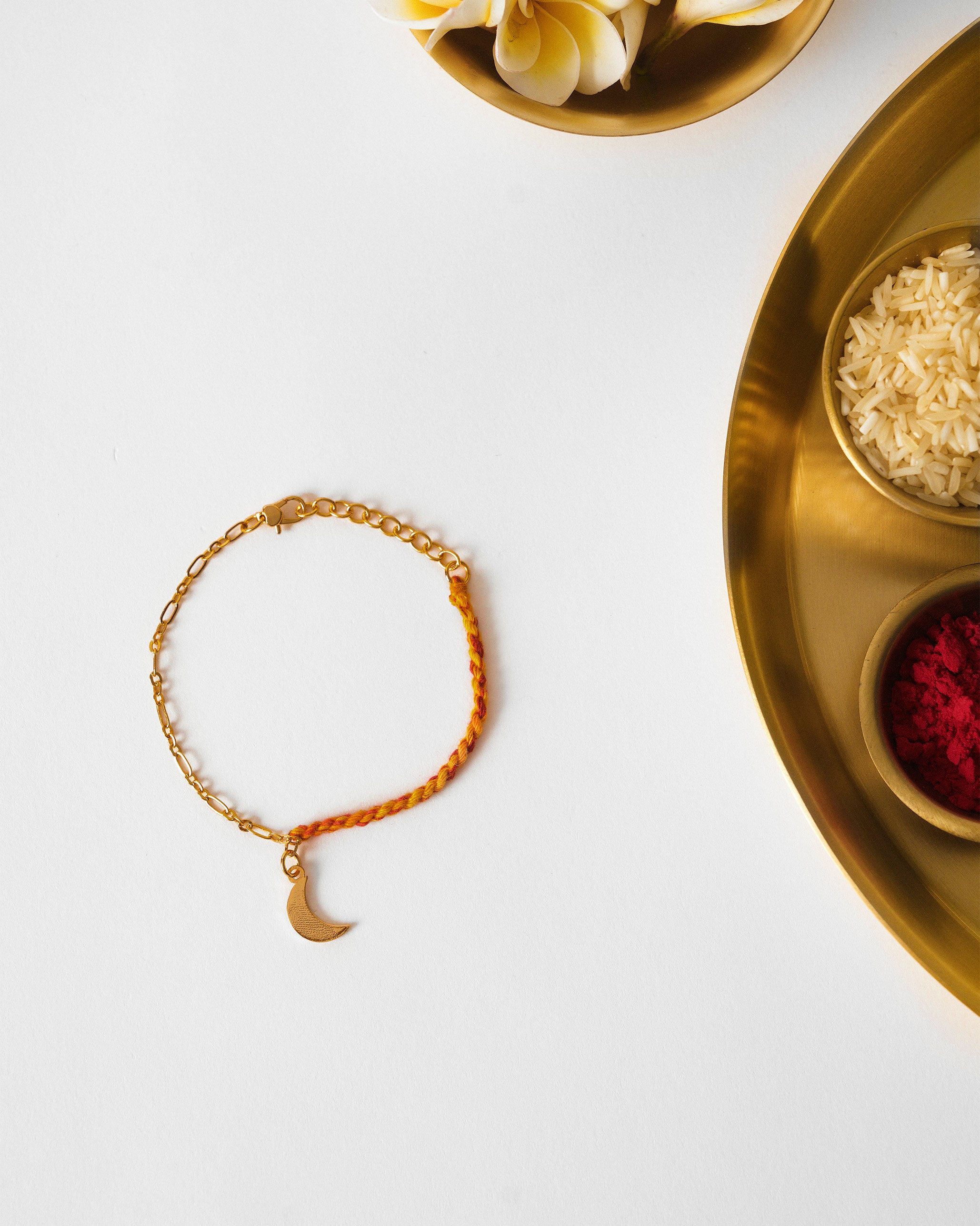 Crescent Charmlet - Gold & Red