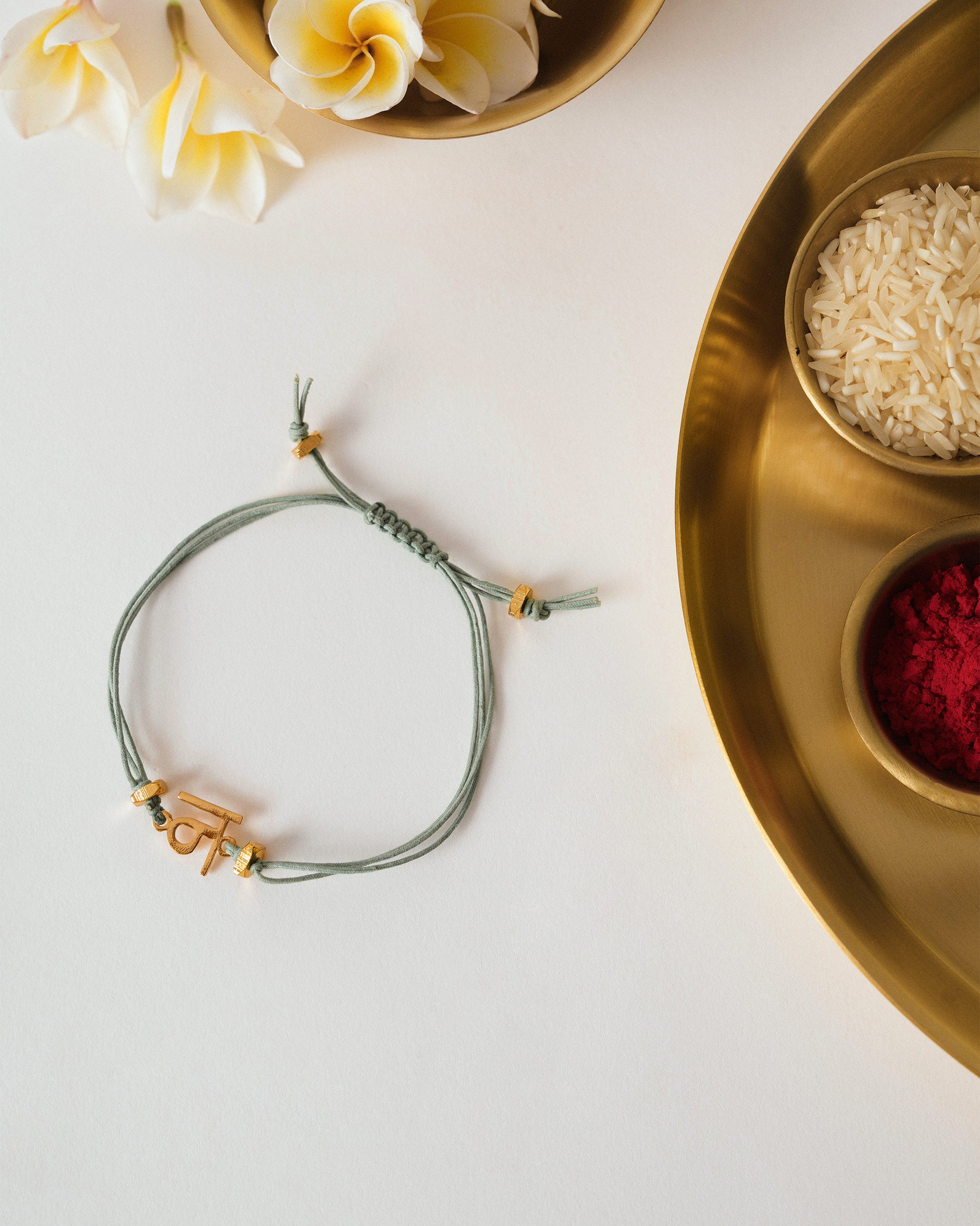 Alphabet N Rakhi - Aqua