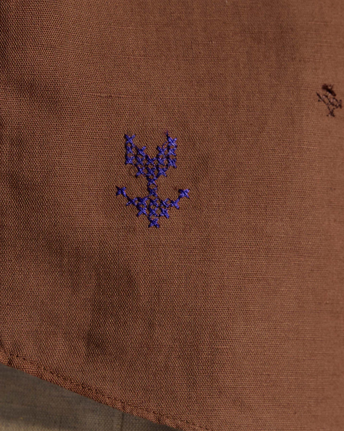 Classic Shirt - Brown Embroidered