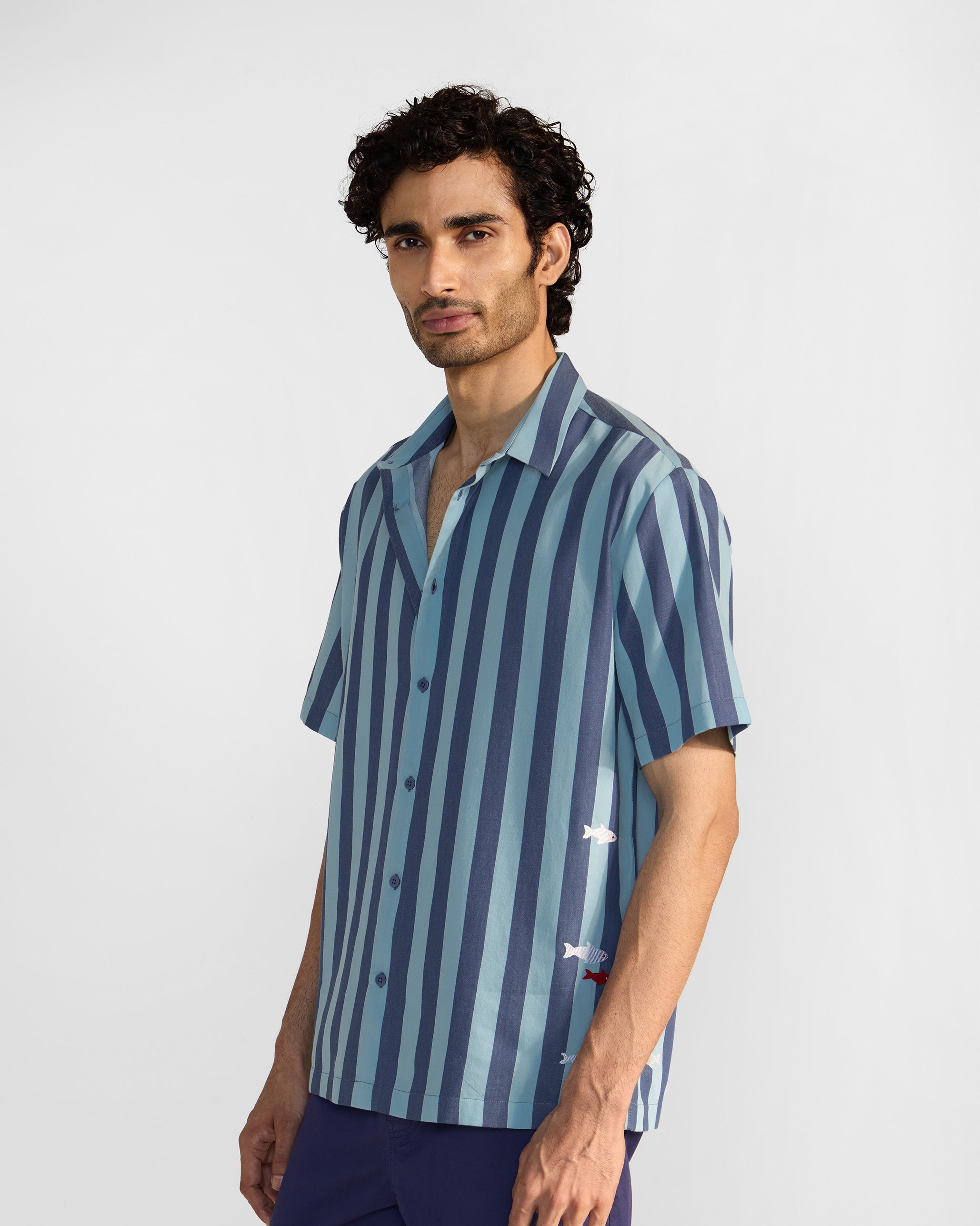 Nilambar Shirt - Blue Stripes