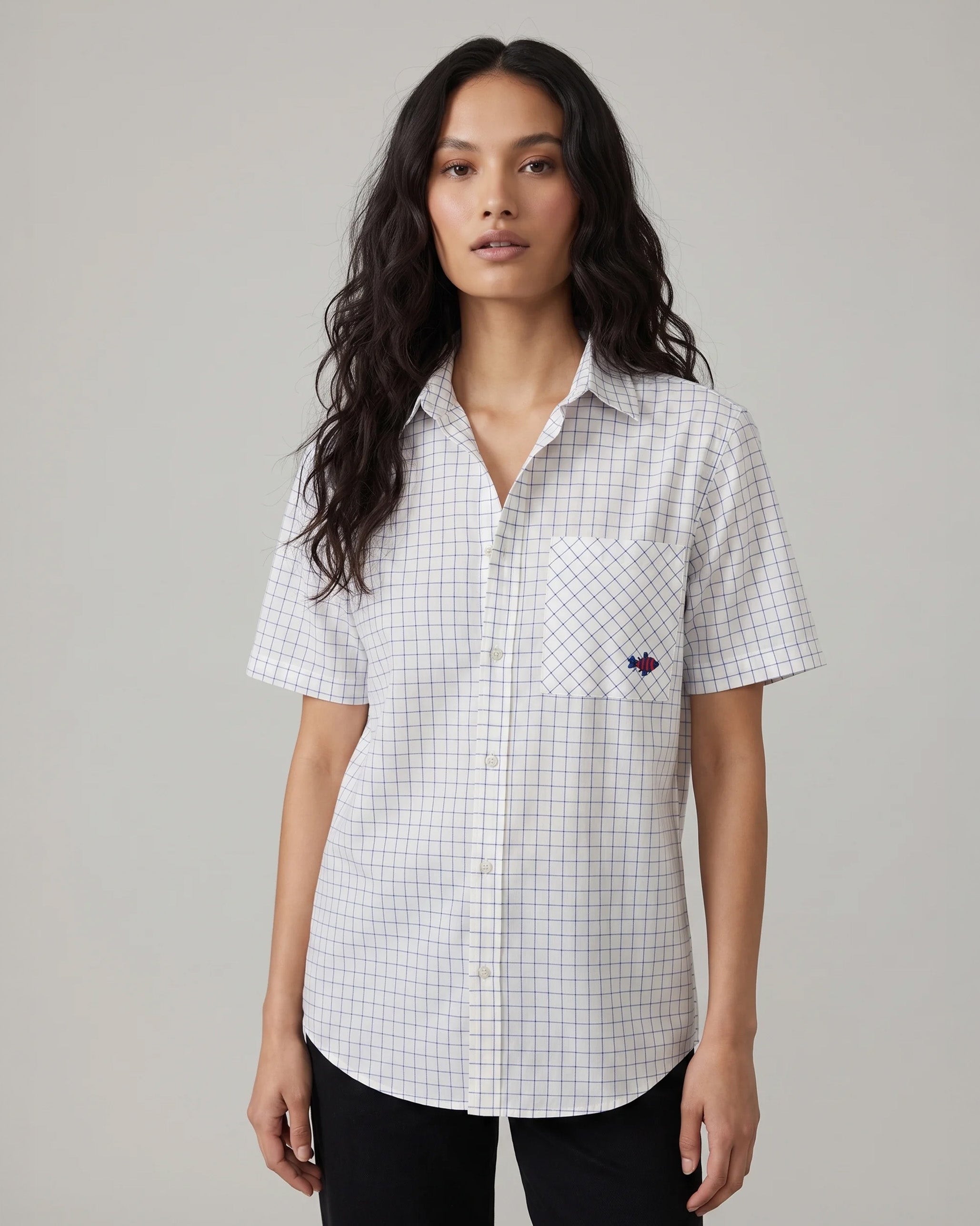Parikrama Shirt - Navy & White Checks