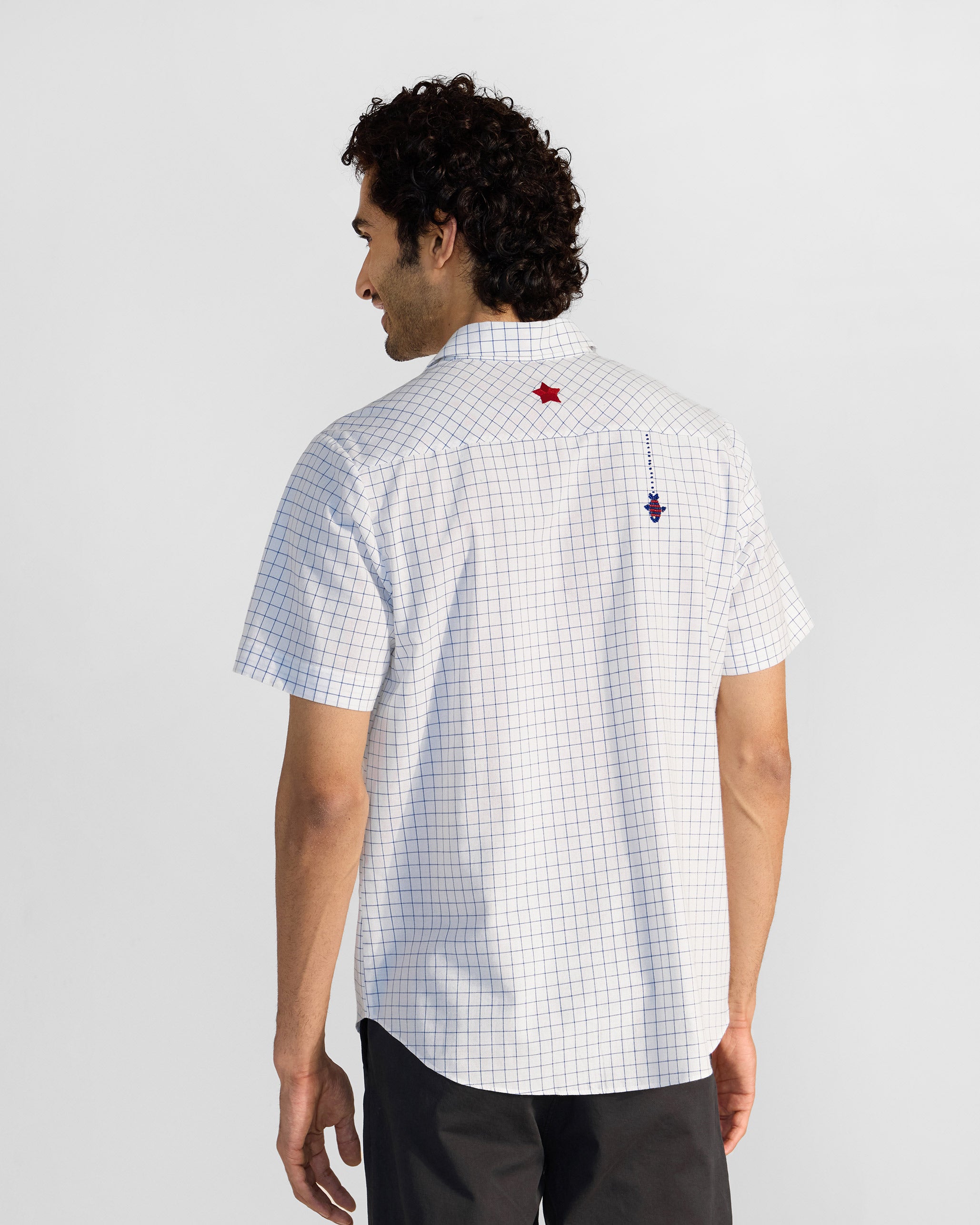 Parikrama Shirt - Navy & White Checks