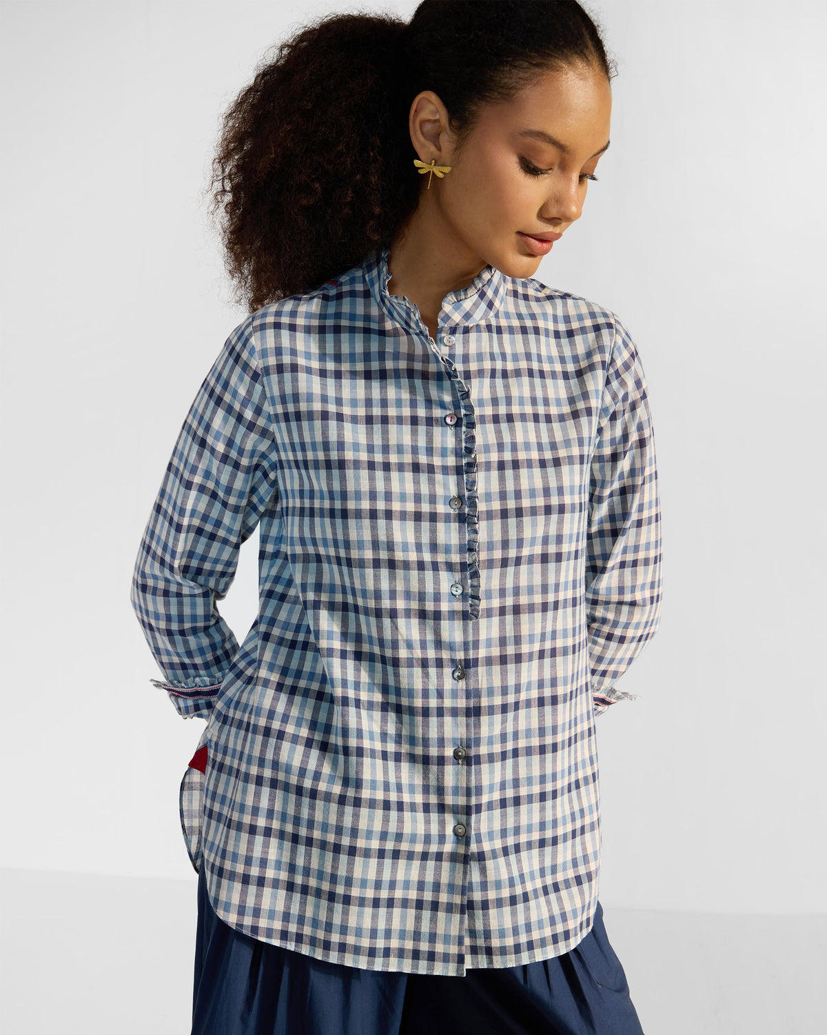 Hera Shirt - Blue & White Checks