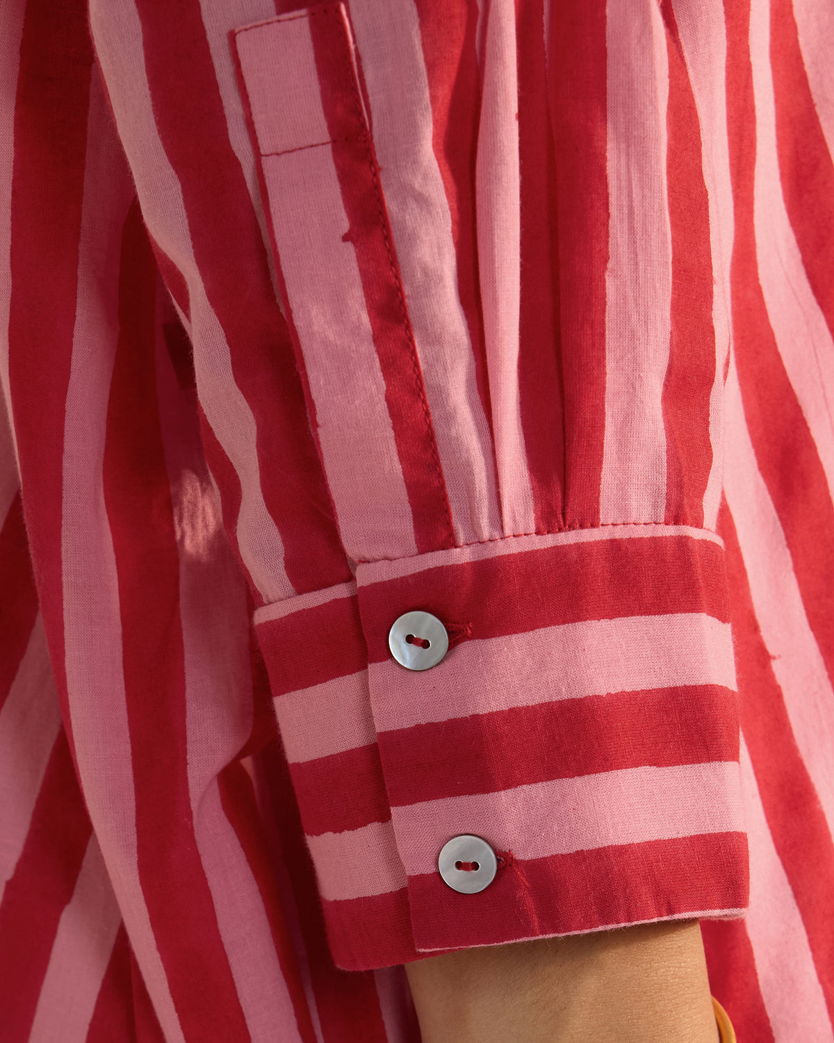 Lazy Sunday Tunic - Red & Salmon Stripes