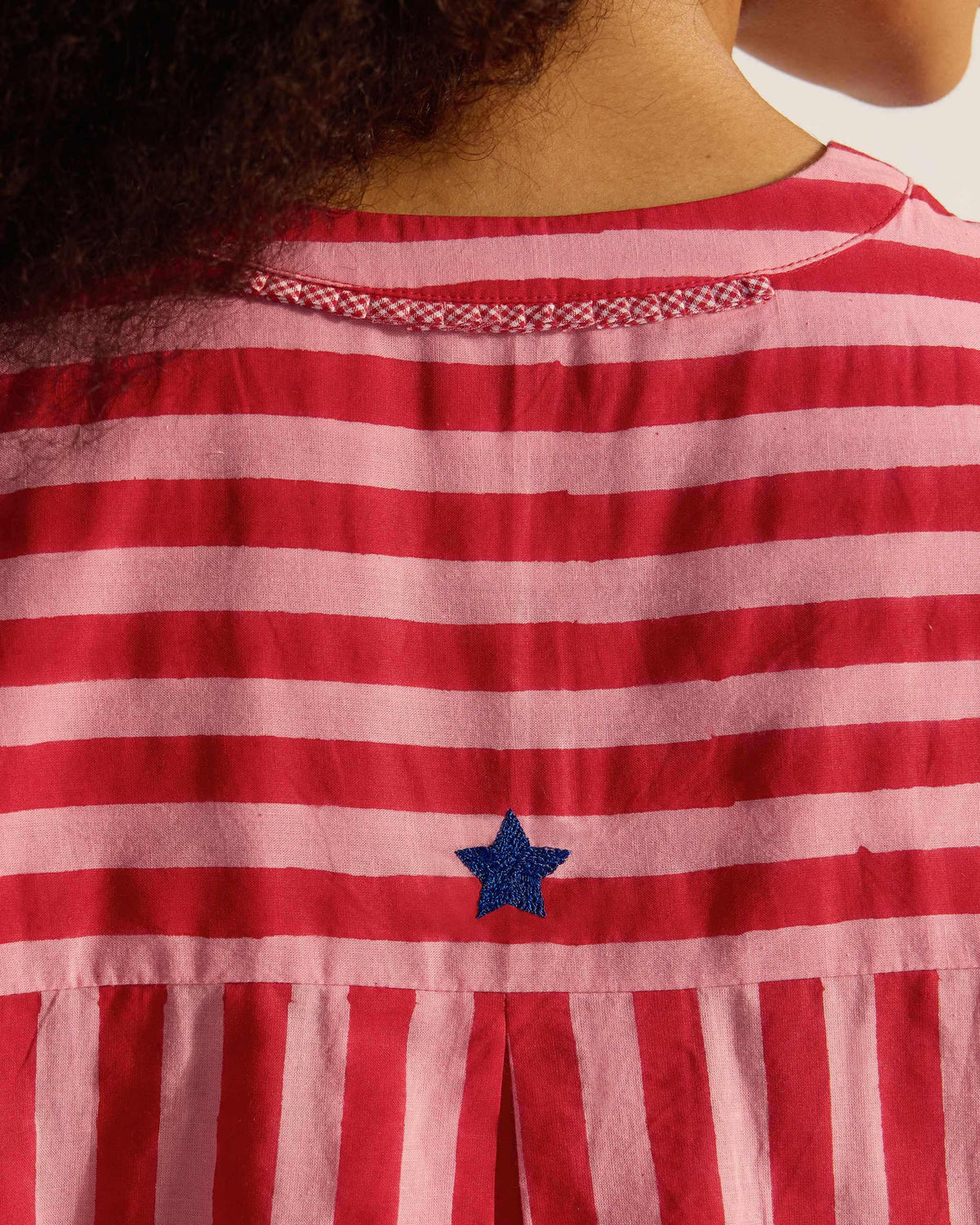 Lazy Sunday Tunic - Red & Salmon Stripes