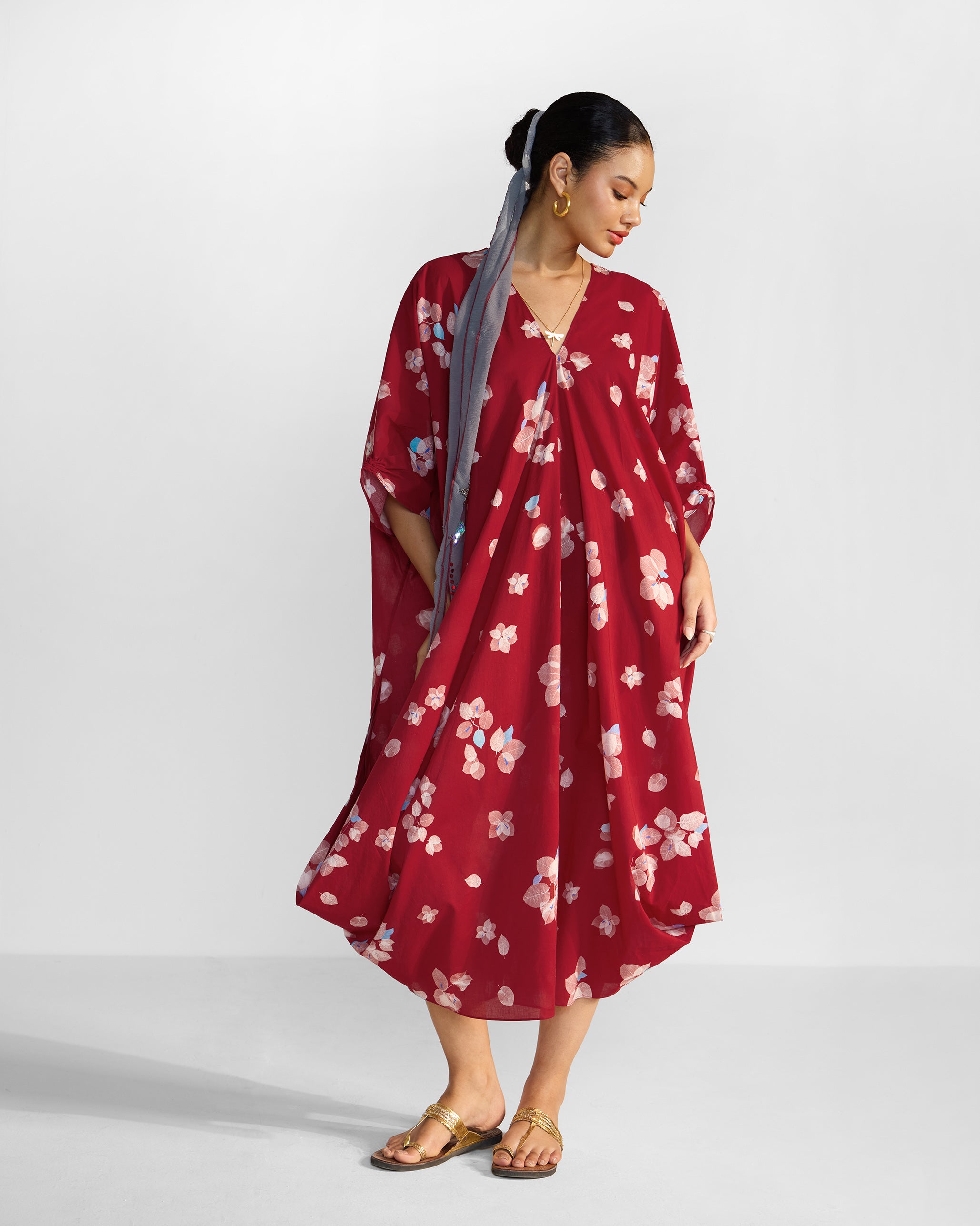 Nova Kurta - Red Printed