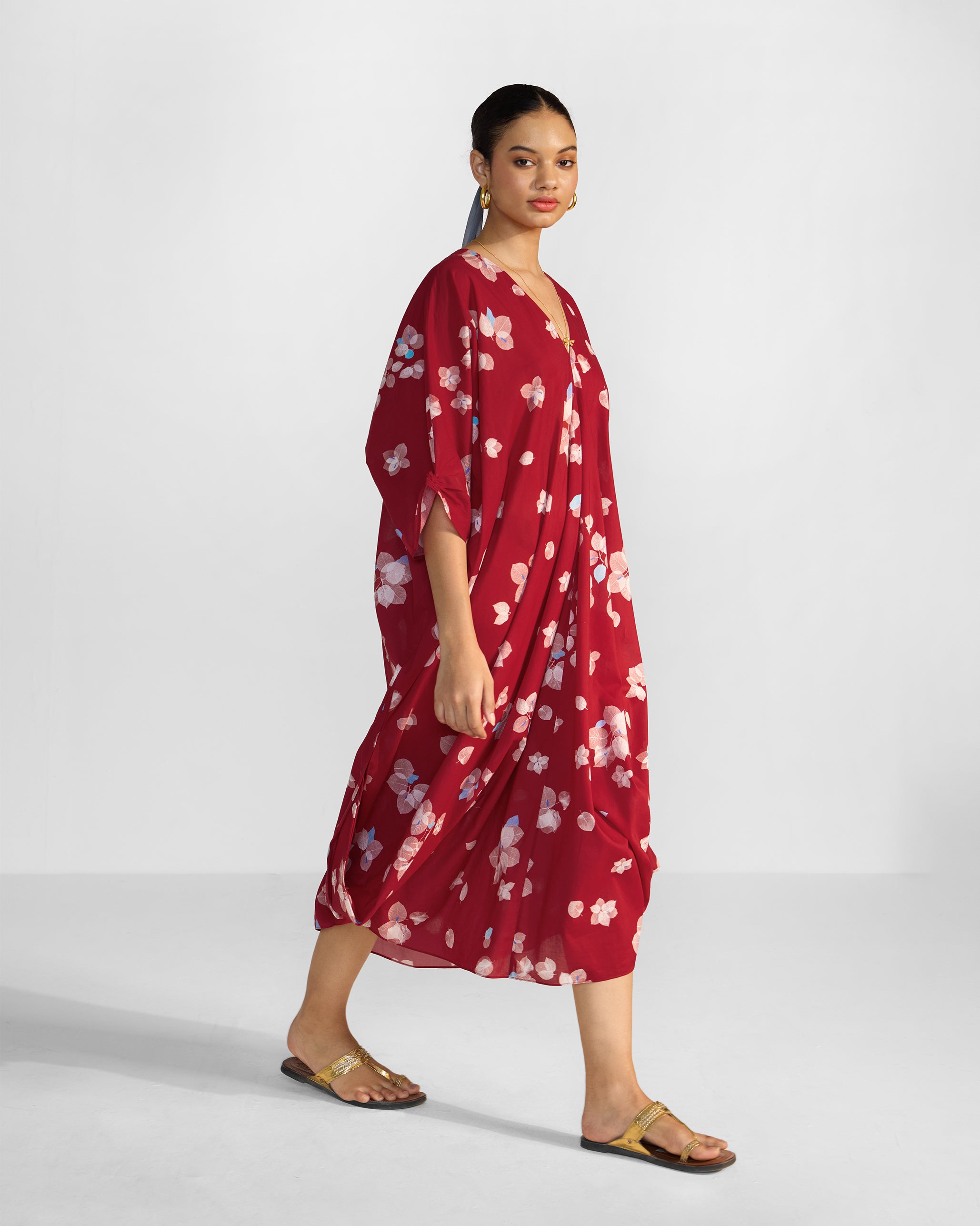Nova Kurta - Red Printed