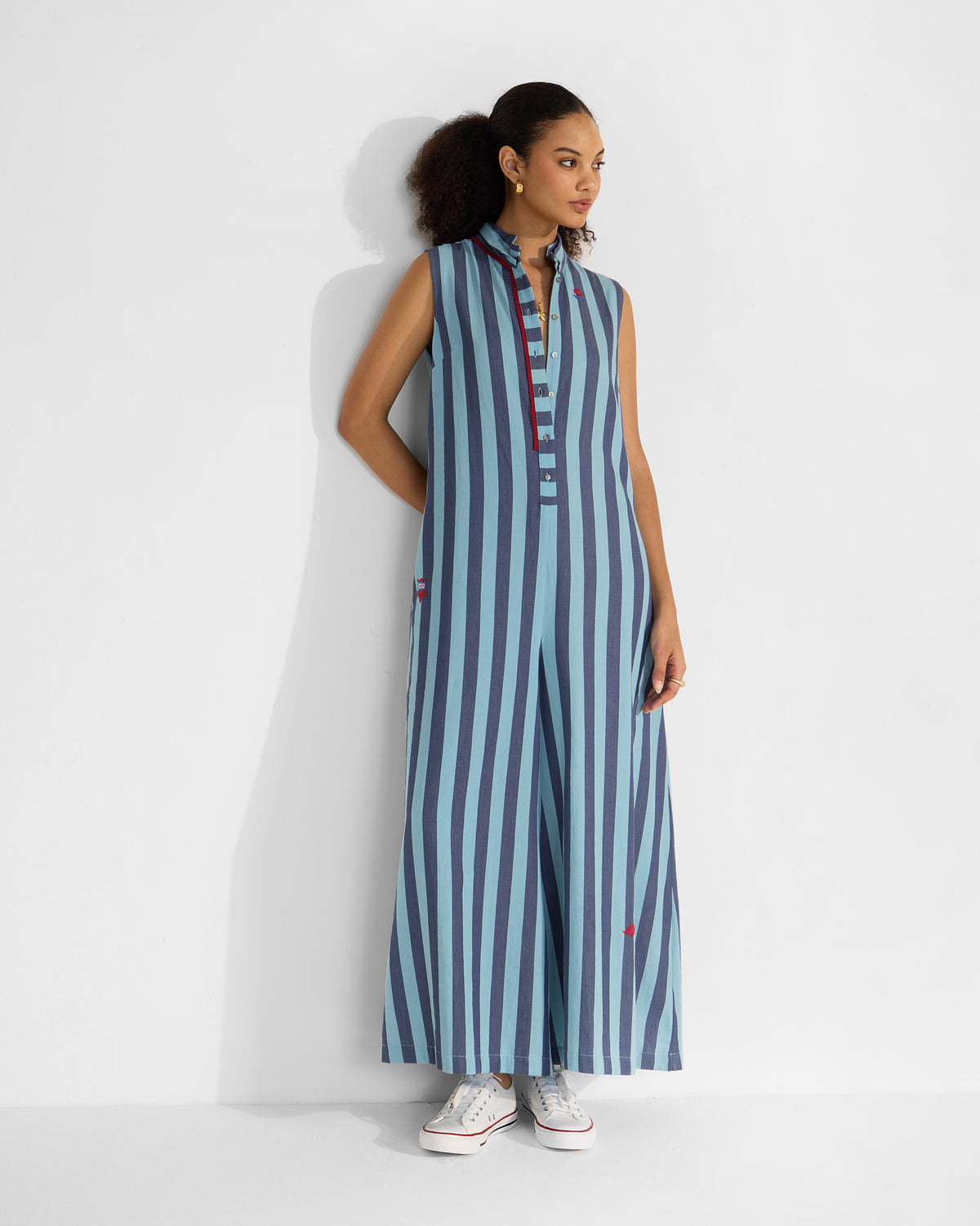 Bargi Jumpsuit - Blue Stripes