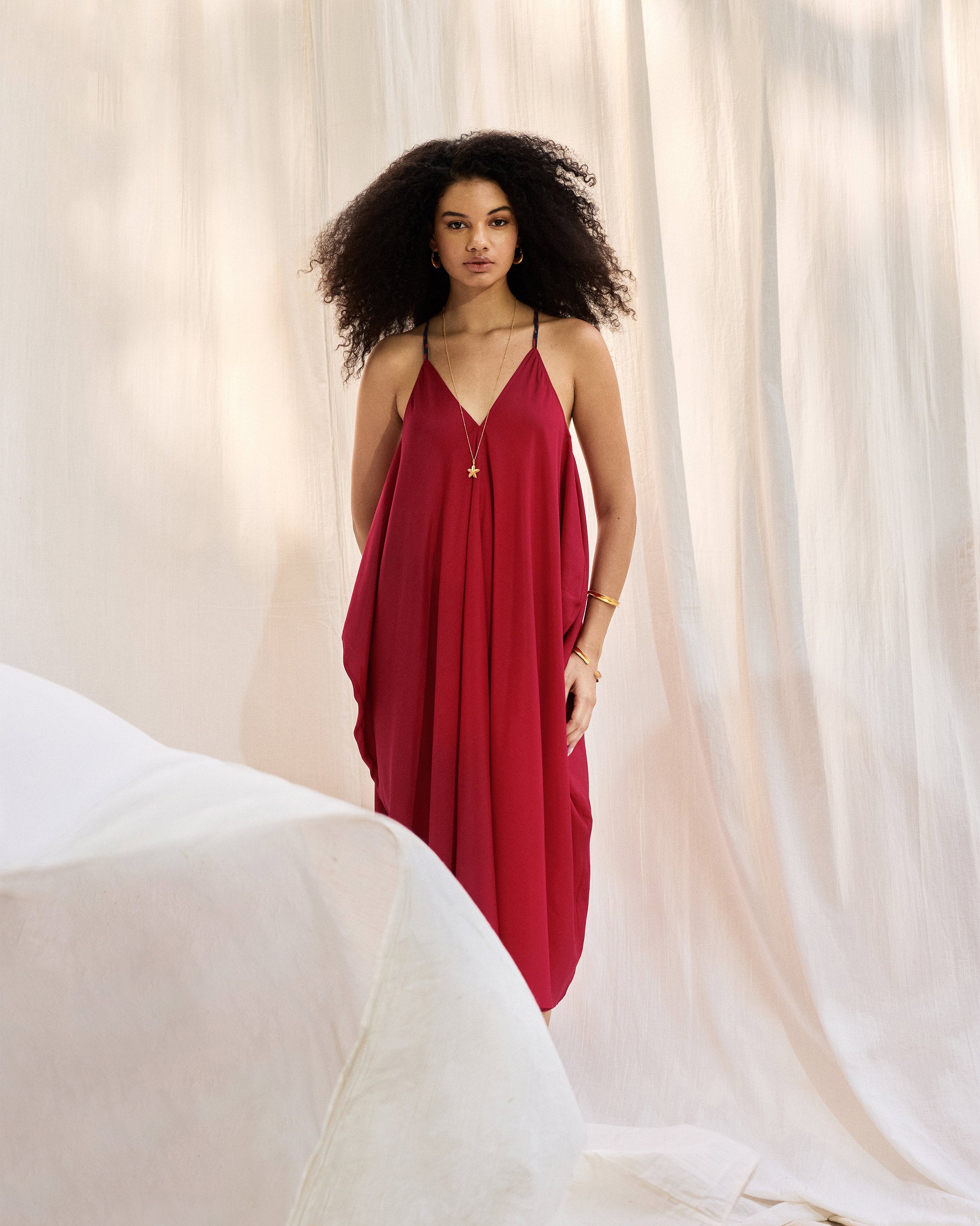 Savni Dress - Red
