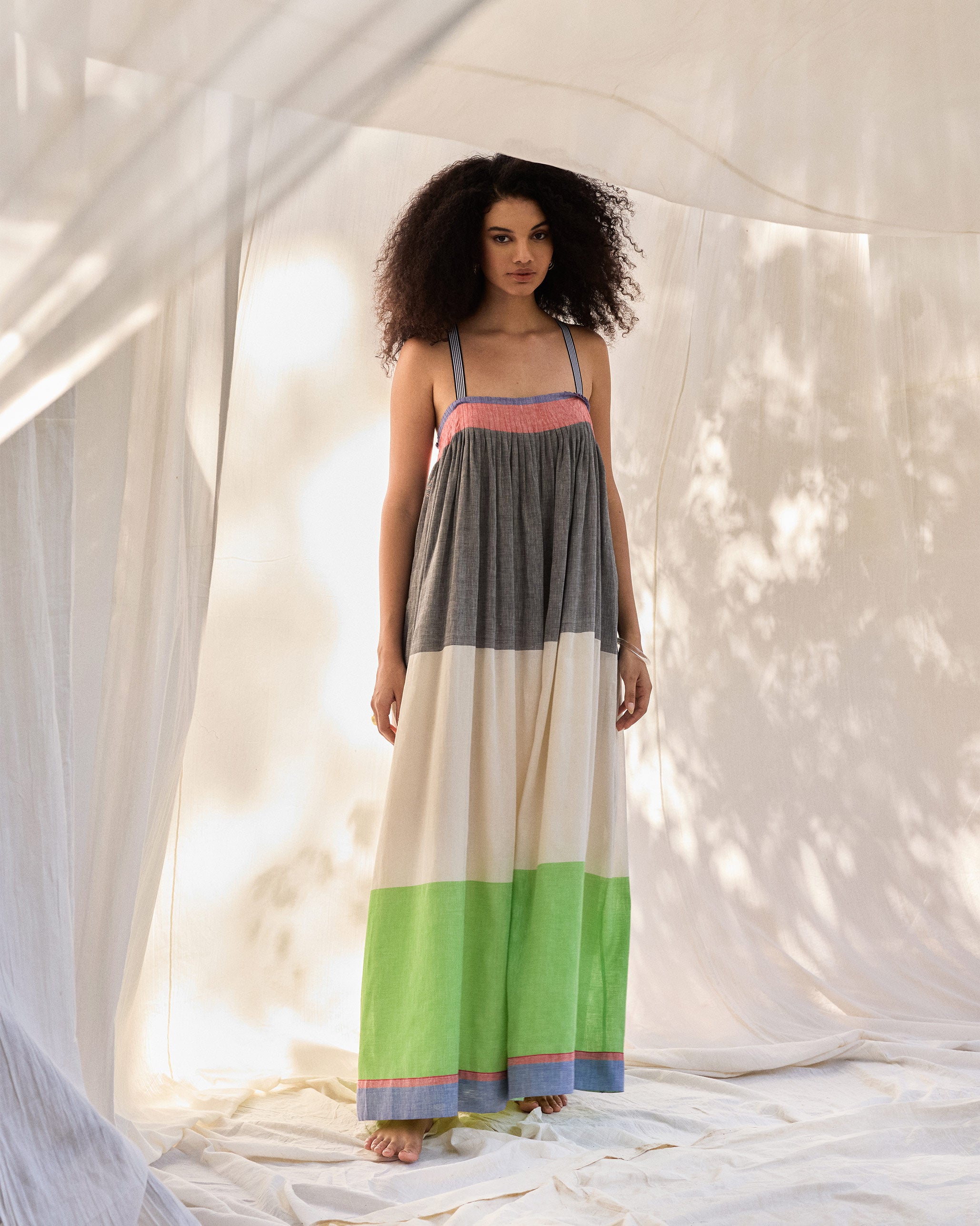 Bina Dress - Multicolour Stripes