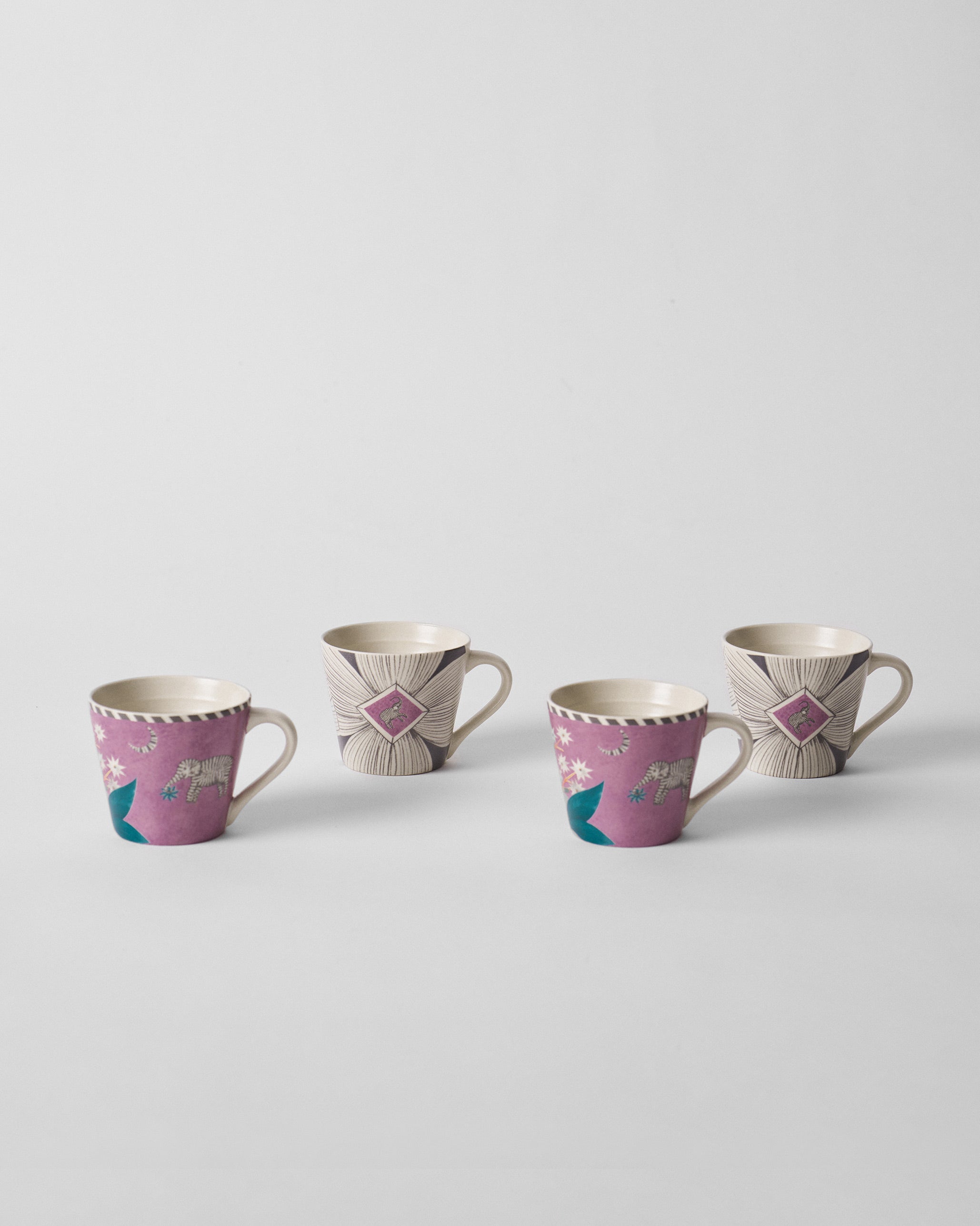 Mogra Bloom Espresso Mug - Set of 4