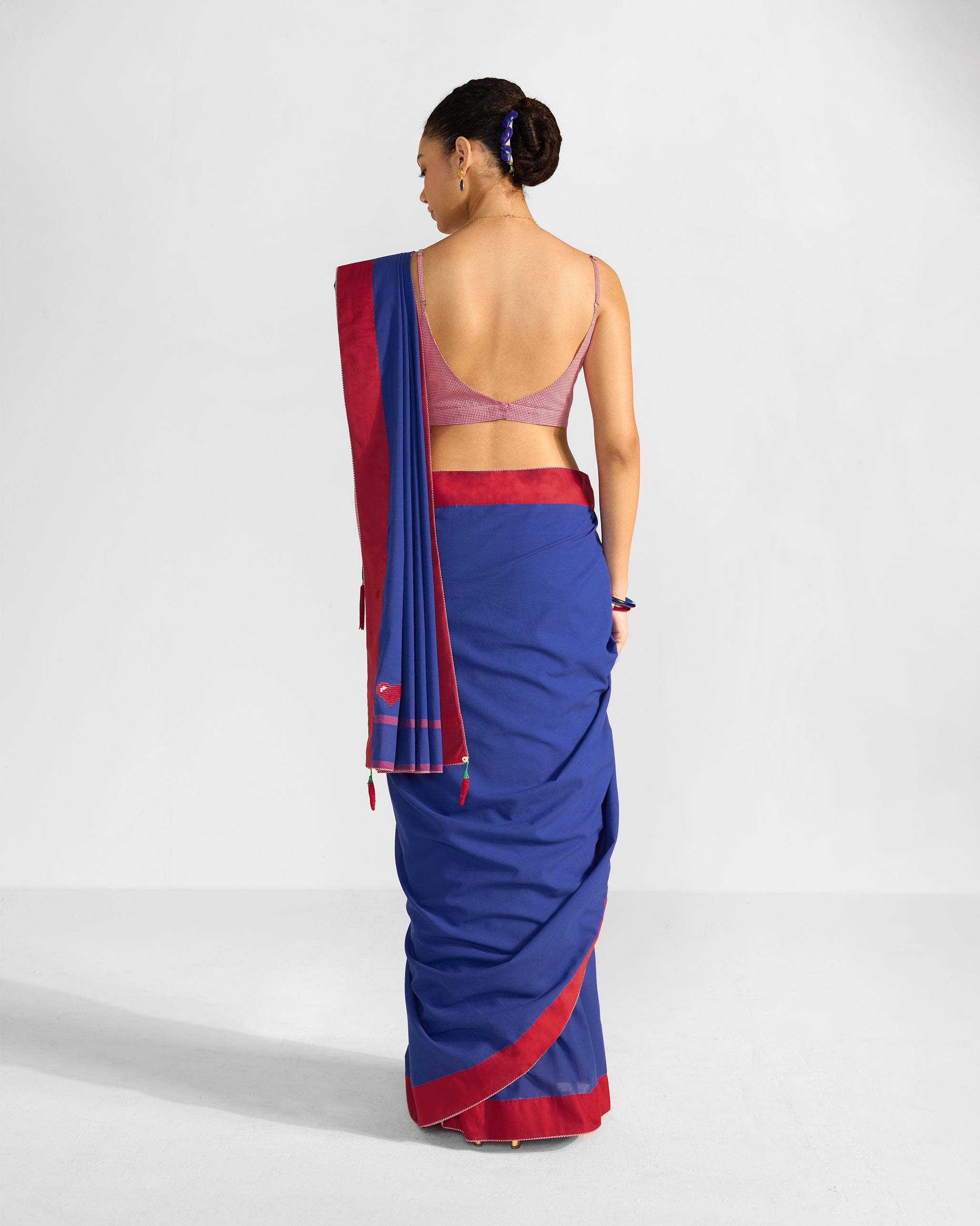 Noor Sari - Navy & Red
