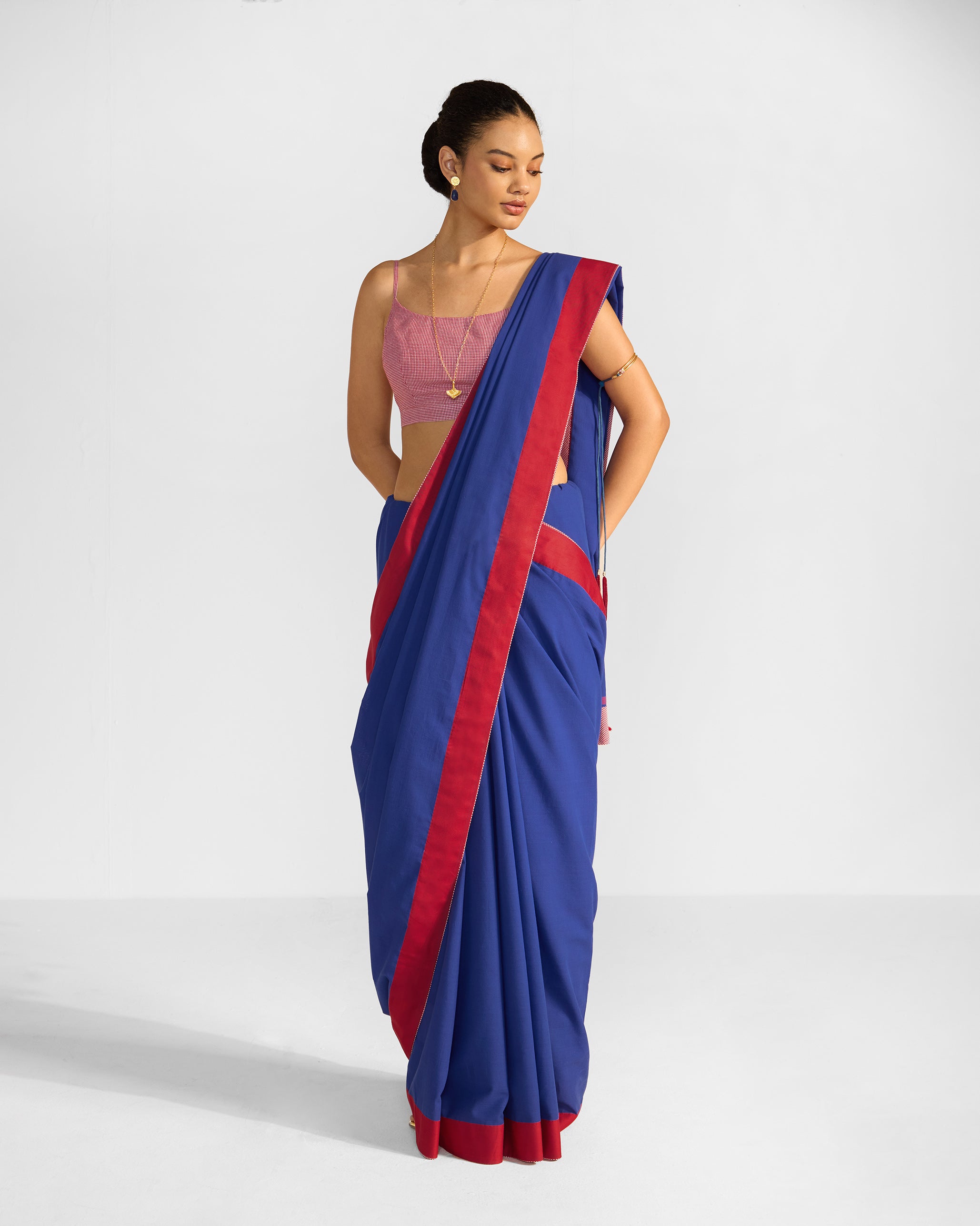Noor Sari - Navy & Red