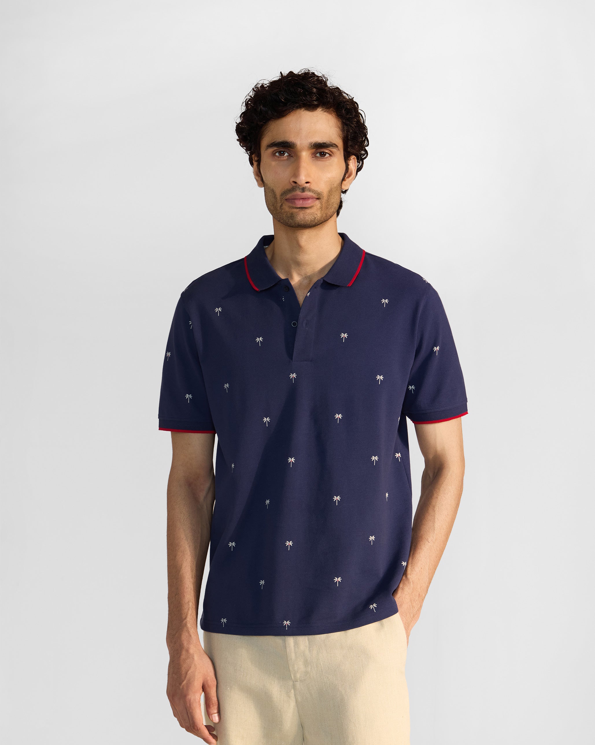 Palma Polo T-Shirt - Ink Blue
