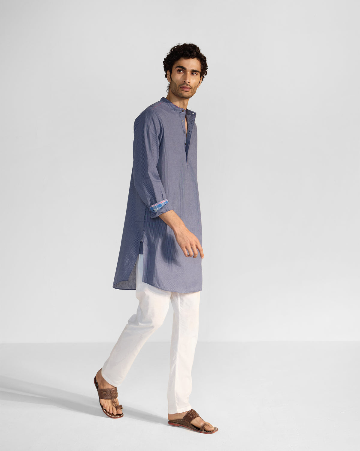 Nysa Kurta - Navy & White Stripes