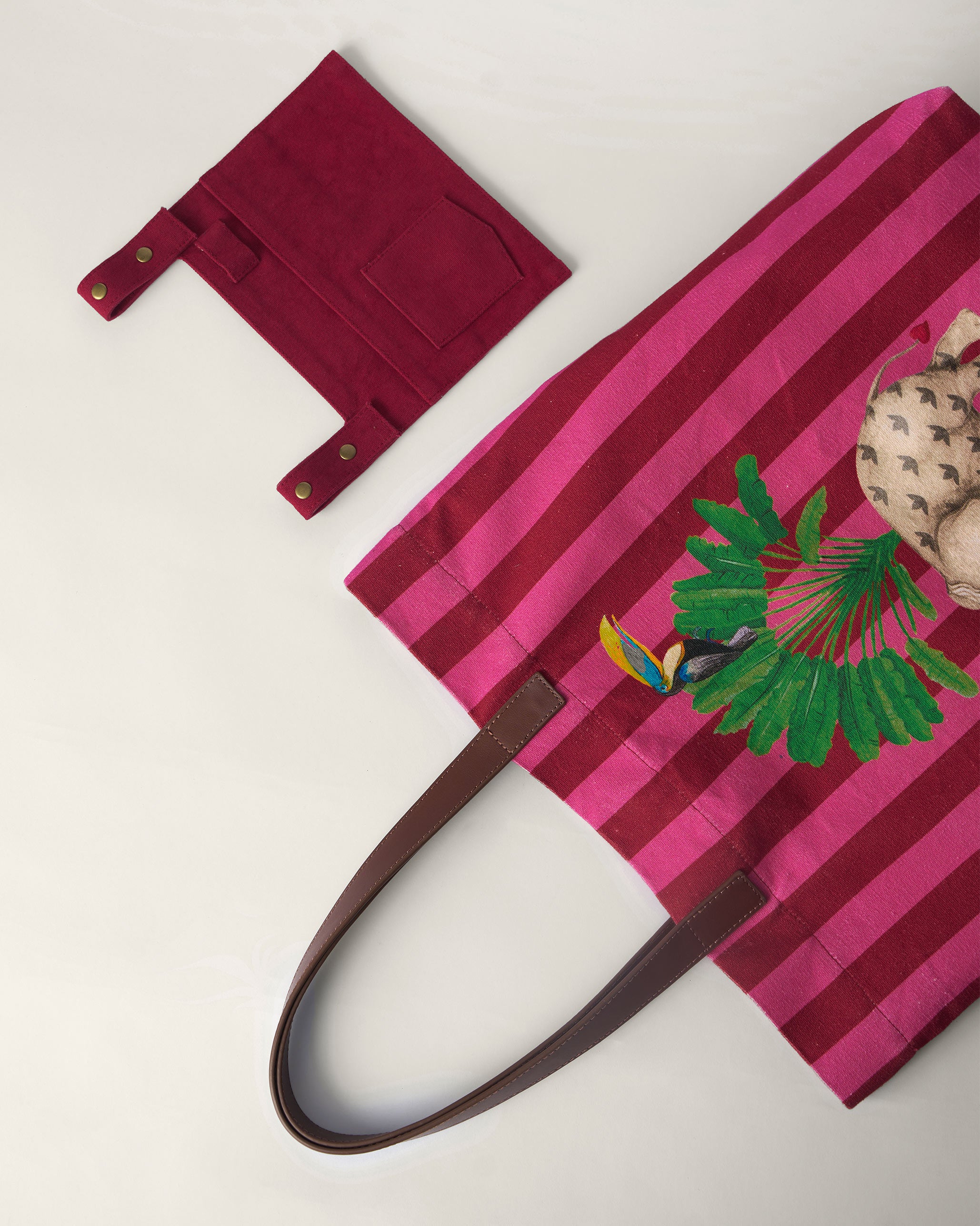 Mukayu City Tote - Red & Pink